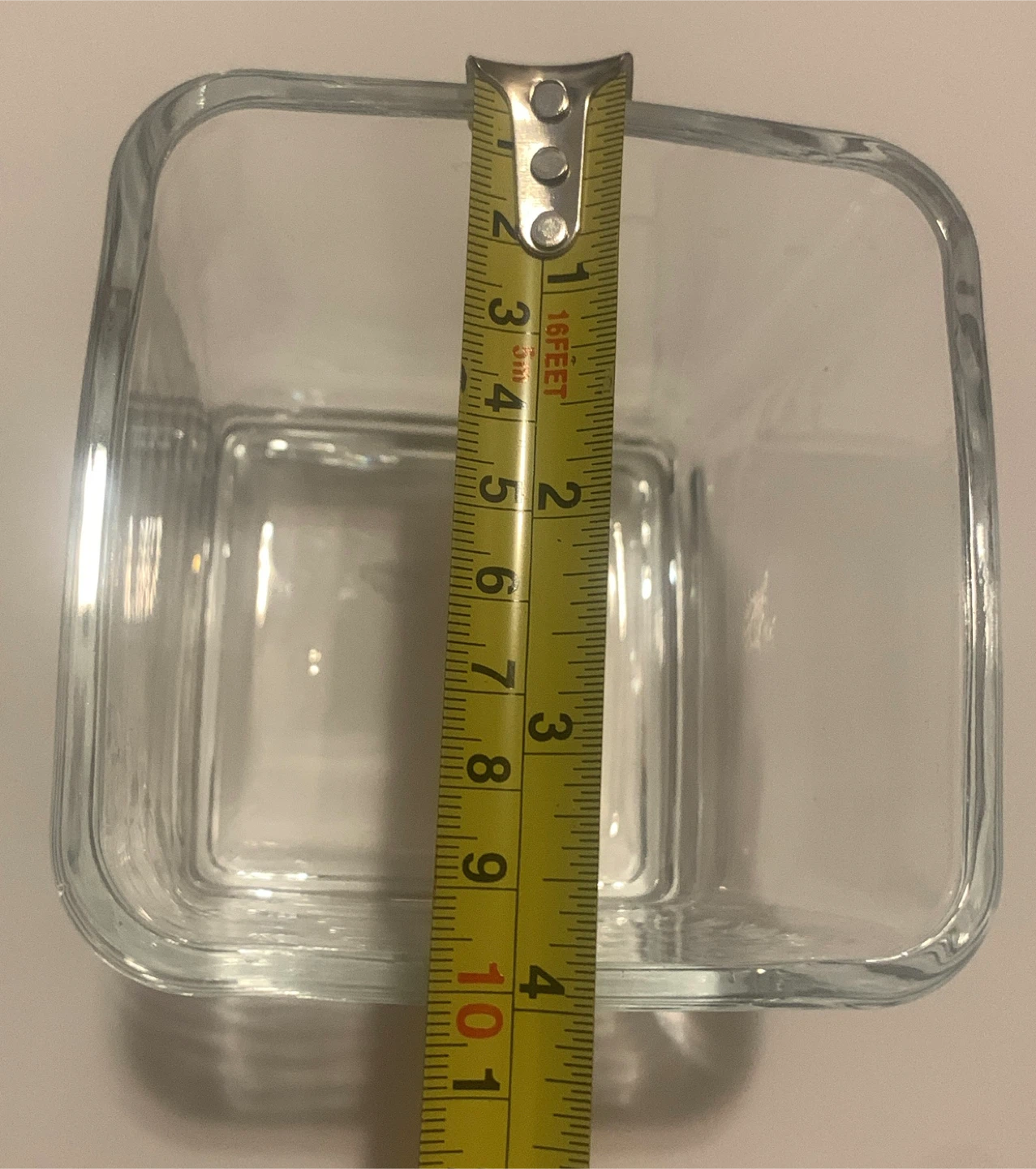 Two Clear Square Glass Vases - photo 4