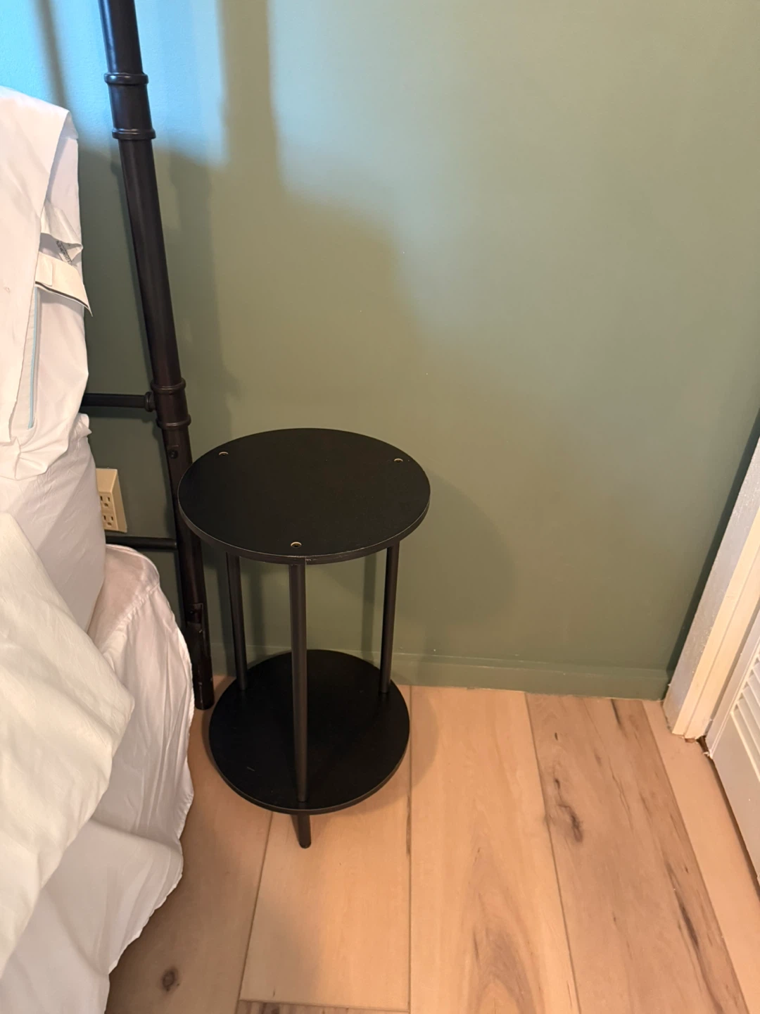 Two Black Round Side Table