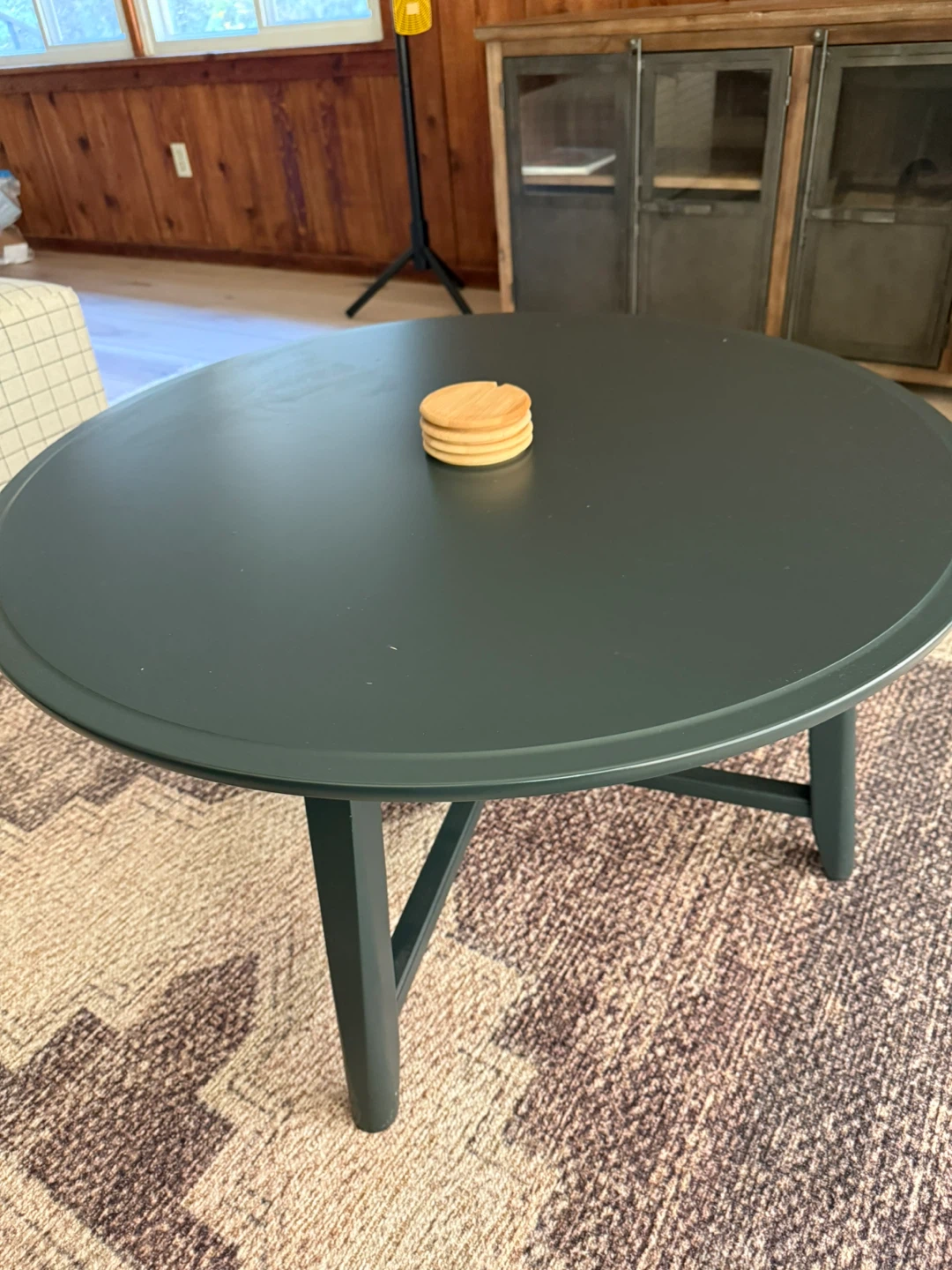Round Green Coffee Table