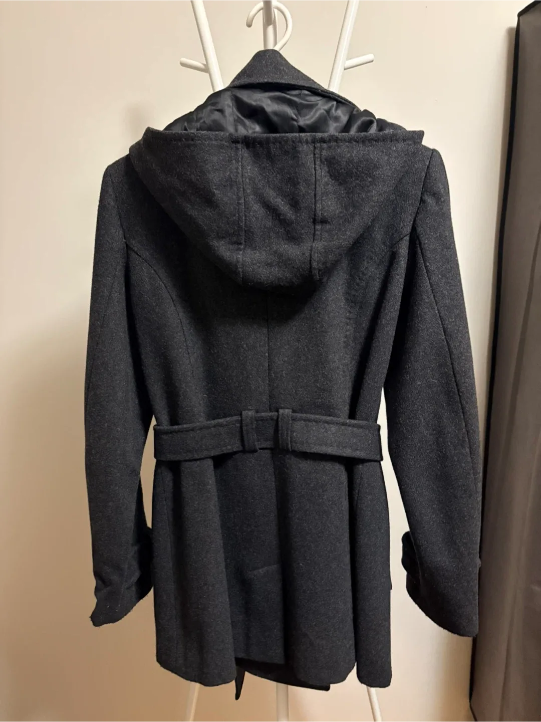 In Wear Charcoal Grey Wool Blend Trench Coat image indicator(6)