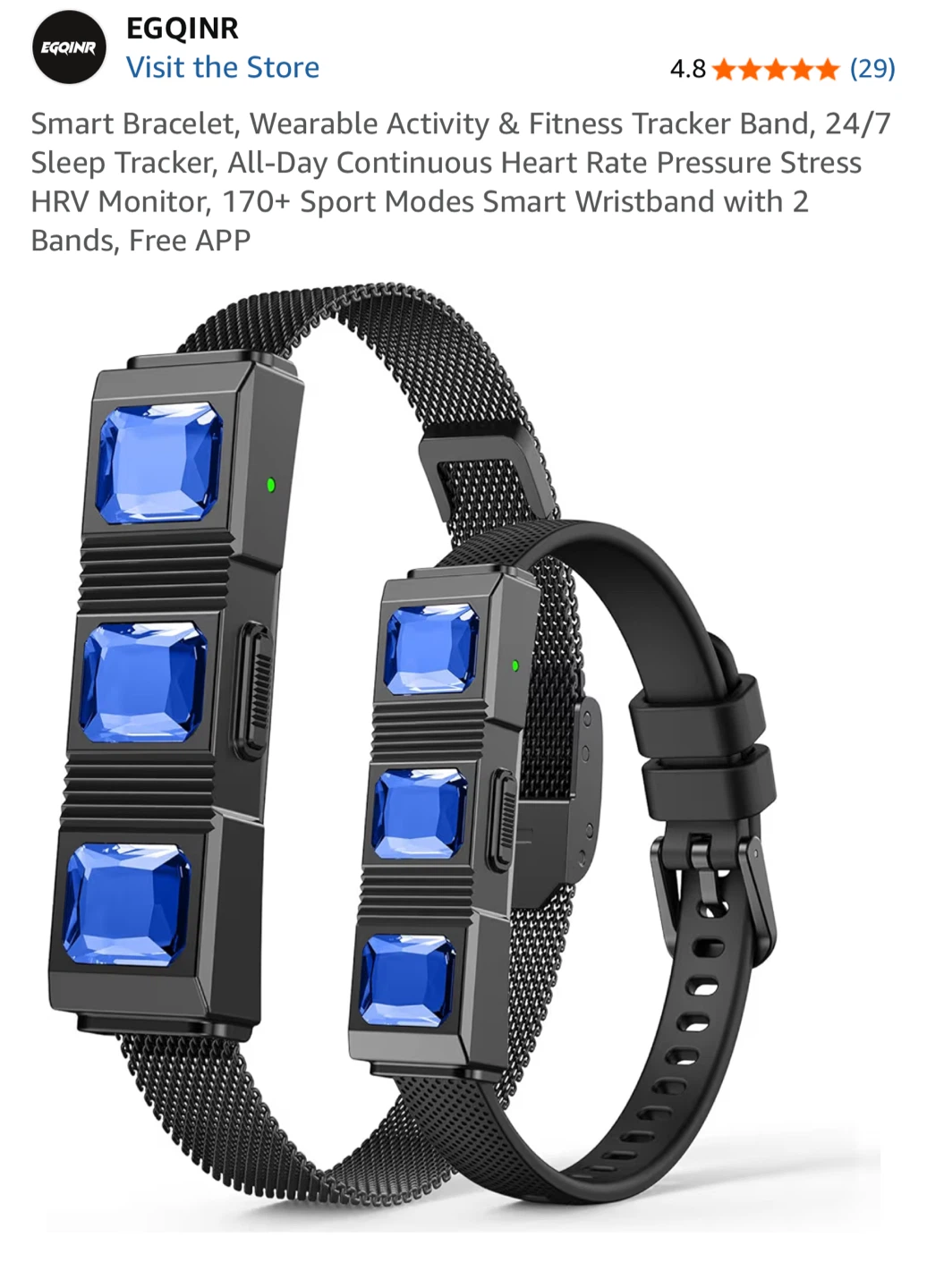 EGQINR Smart Bracelet Fitness Tracker