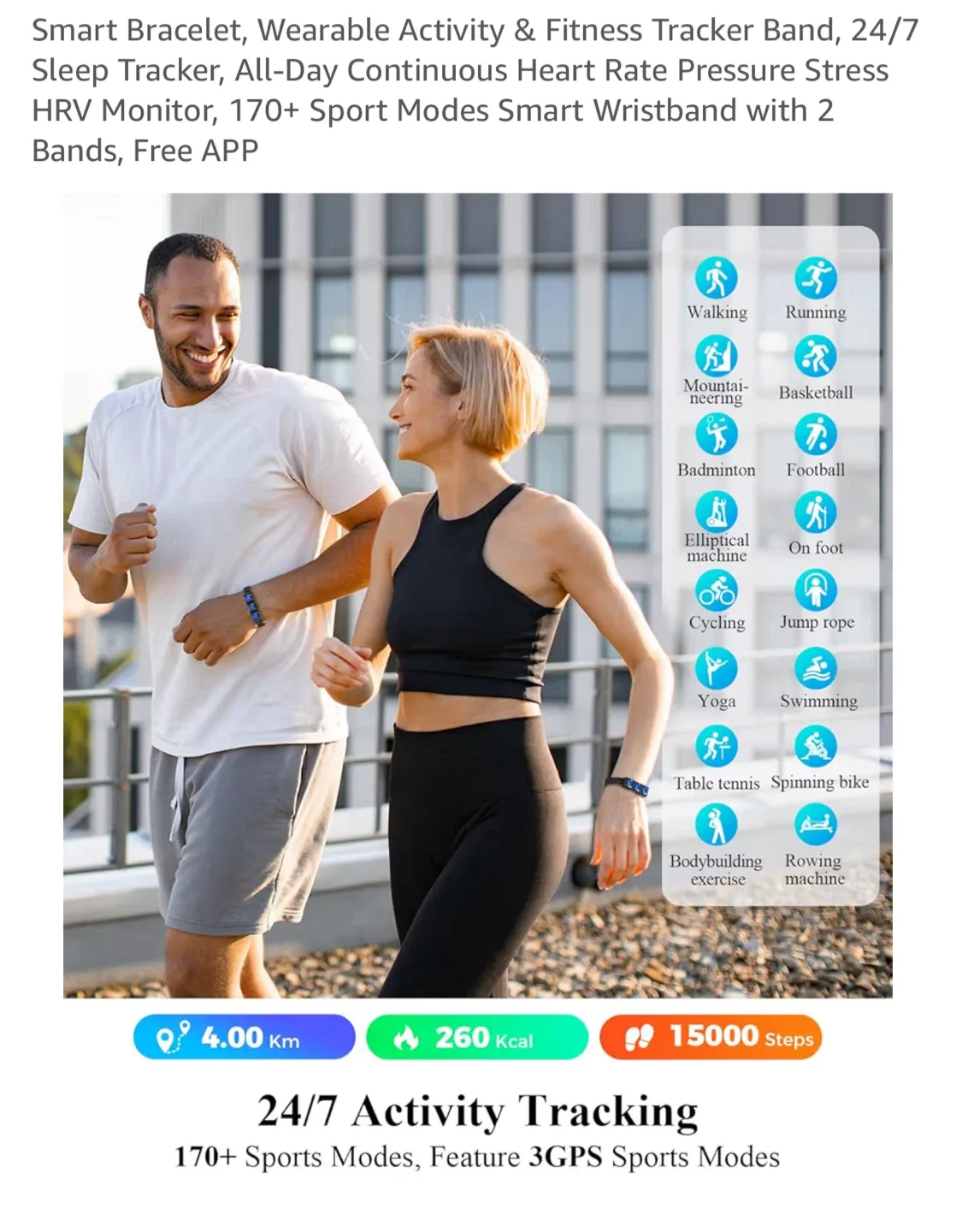EGQINR Smart Bracelet Fitness Tracker image indicator(4)