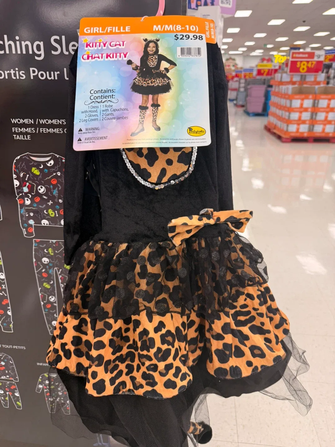 Halloween Girl's Black & Leopard Print Costume Dress image indicator(3)
