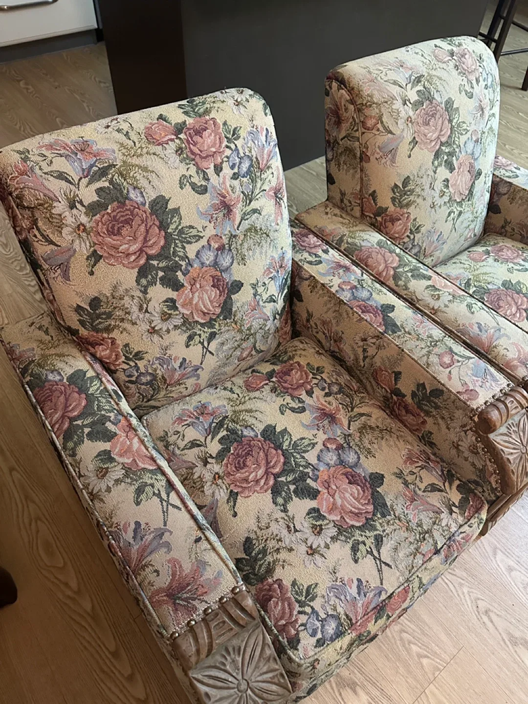 Beautiful Pair of Vintage 1970’s Armchairs (CAN DELIVER) image indicator(5)