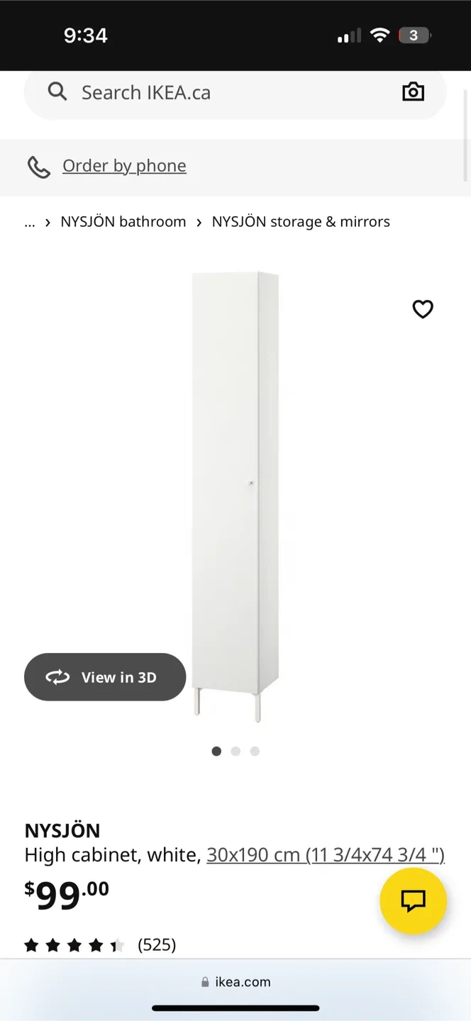 IKEA Tall White Bathroom Cabinet image indicator(6)