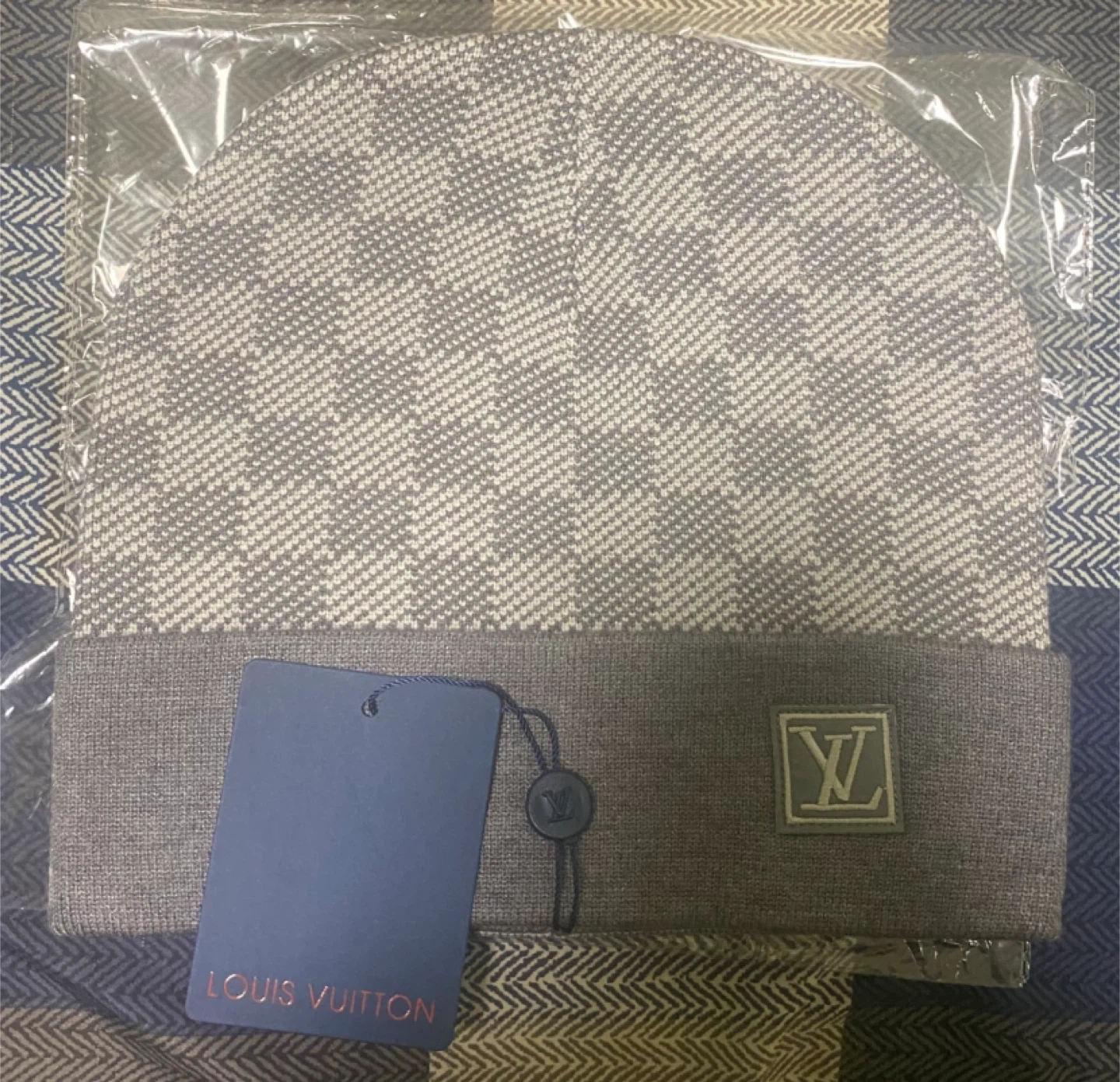 New LV Grey Beanie