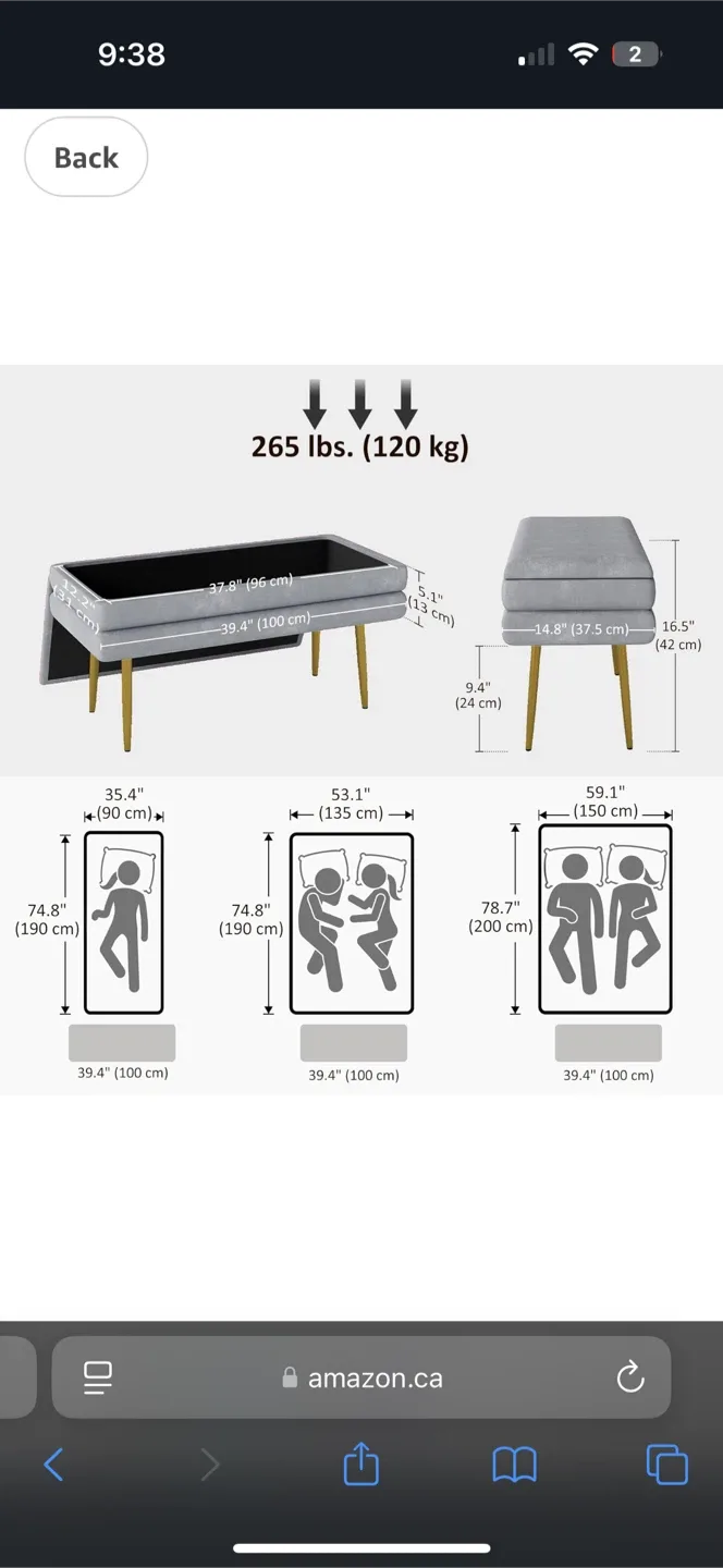 Grey Velvet Storage Bench image indicator(8)