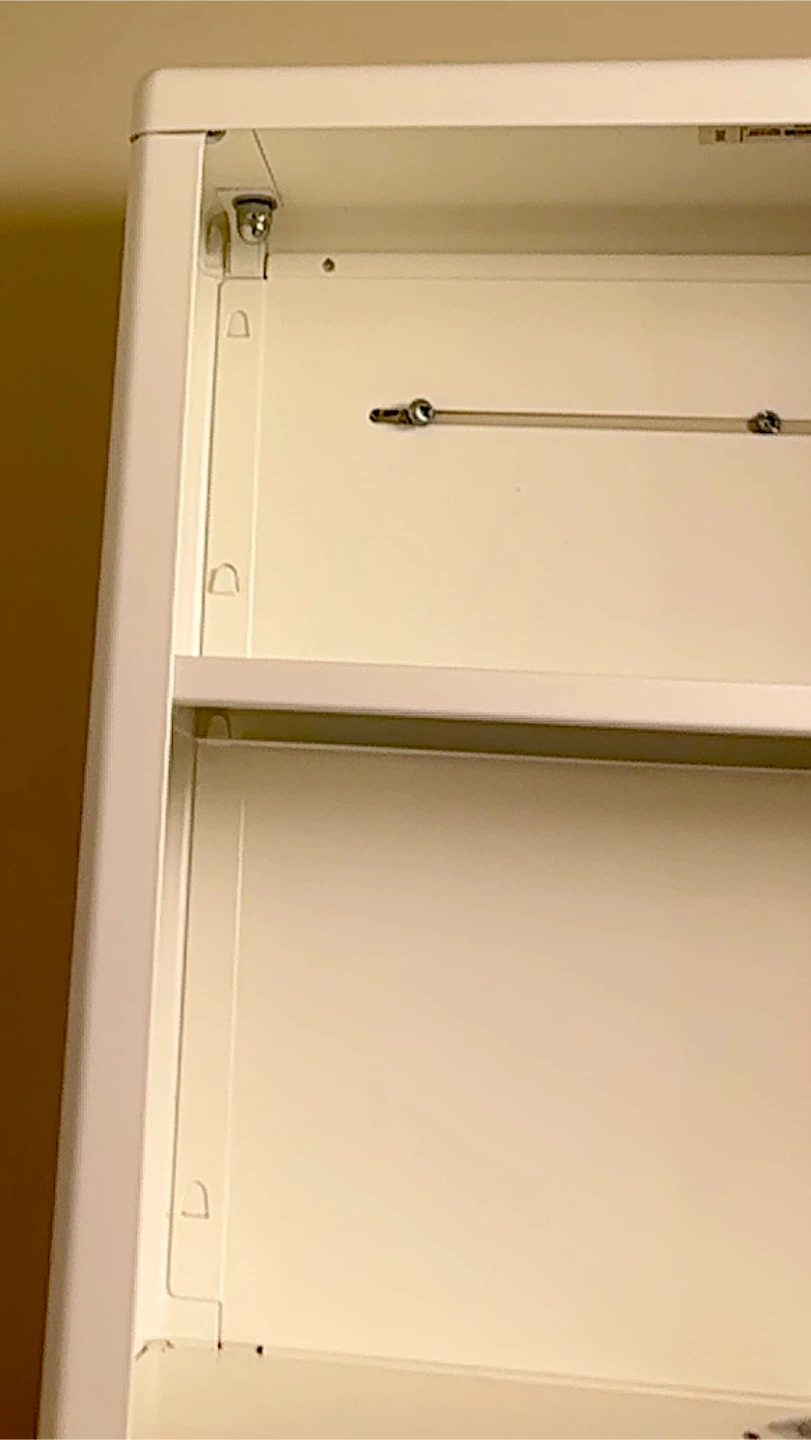IKEA white metal wall bathroom medicine cabinet - photo 5