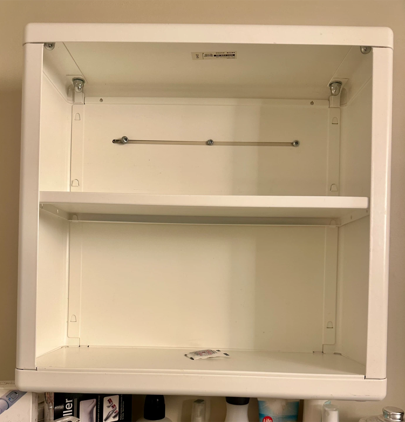 IKEA white metal wall bathroom medicine cabinet - photo 2