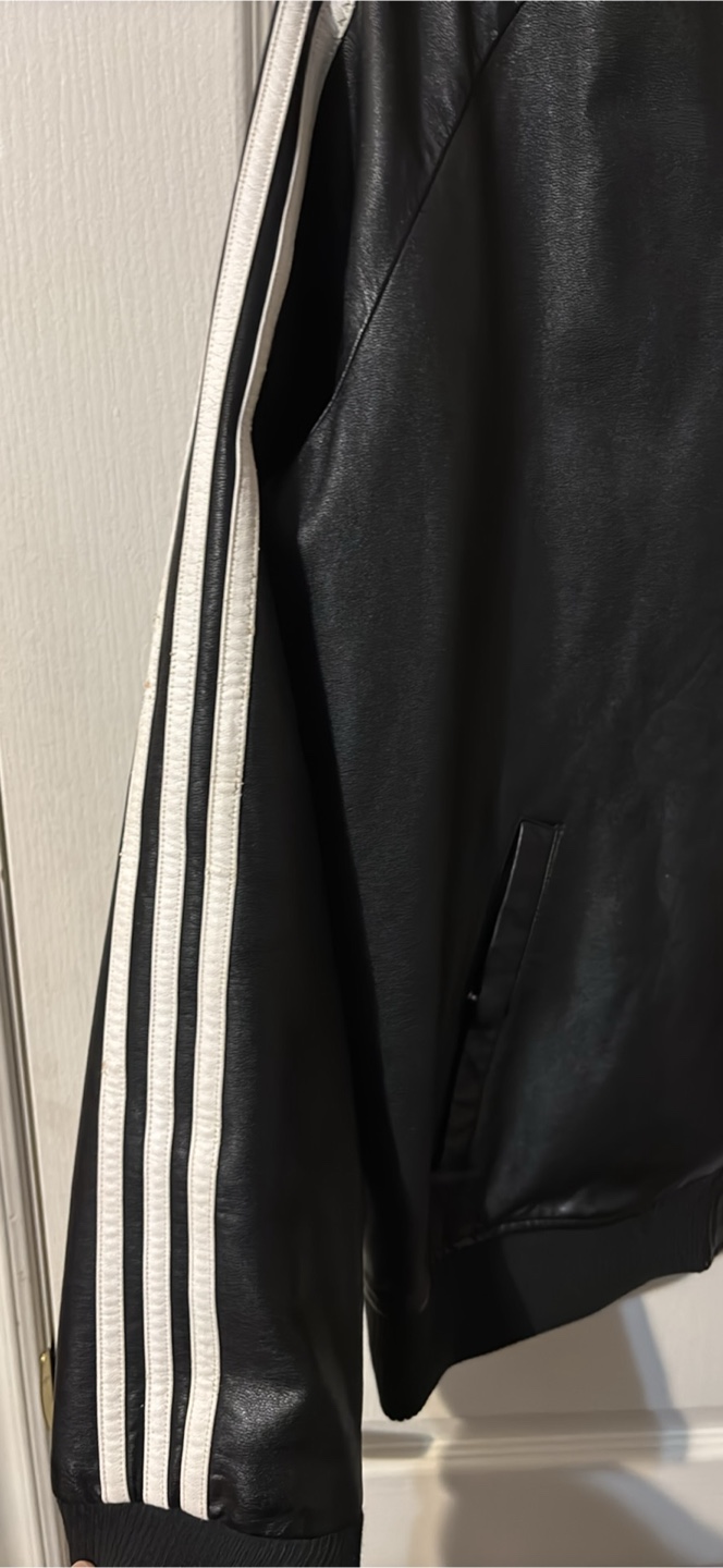 Adidas Black Leather Jacket - photo 2