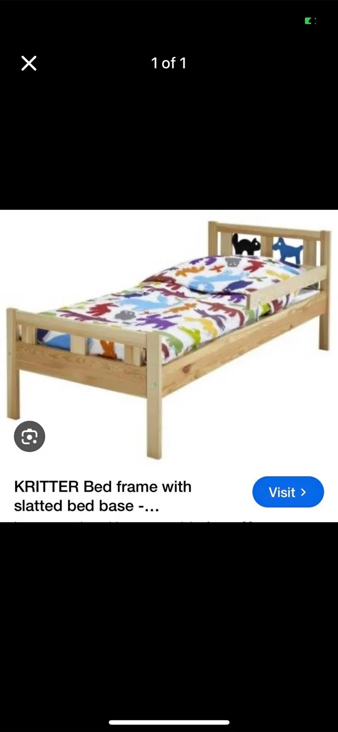 IKEA Kritter Bed Frame with Slatted Base - 70x160 cm image indicator(4)