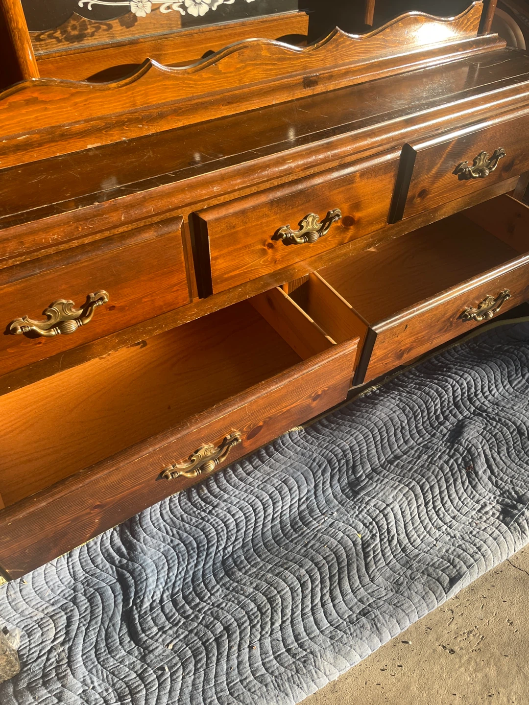 Wood Dresser with Mirror - photo 4