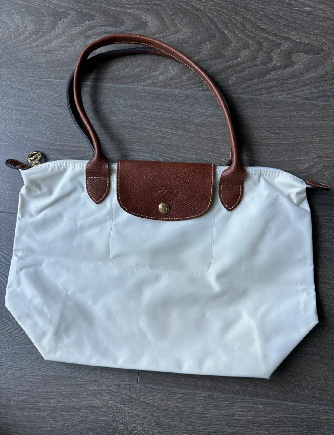 Longchamp White Tote Bag small