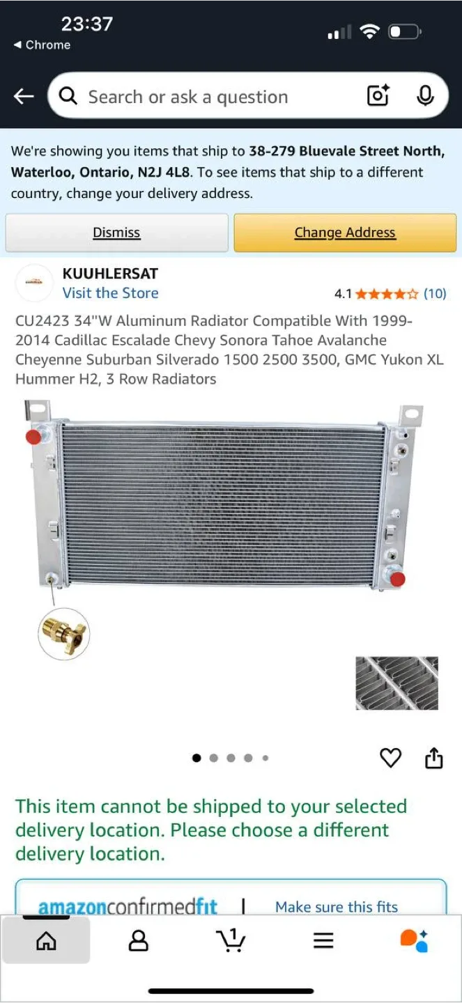 KUUHLERSAT CU2423 Aluminum Radiator w/ Dual 14″ Fans image indicator(5)