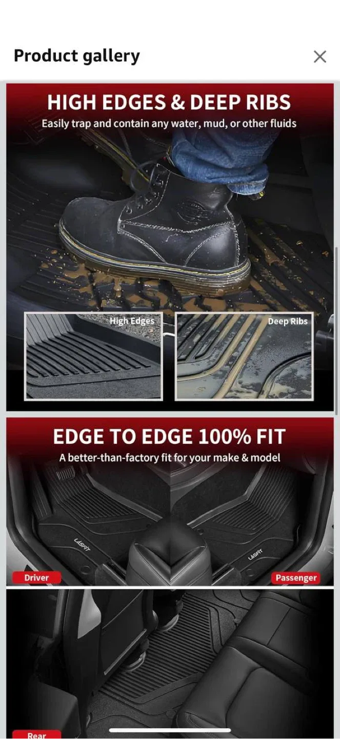 LASFIT 6PC Premium Floor Mats for Tesla Model Y (2020–2025) image indicator(3)