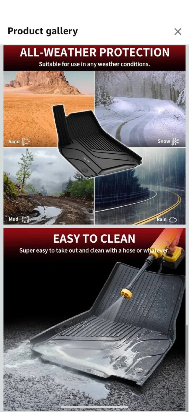 LASFIT 6PC Premium Floor Mats for Tesla Model Y (2020–2025) image indicator(5)