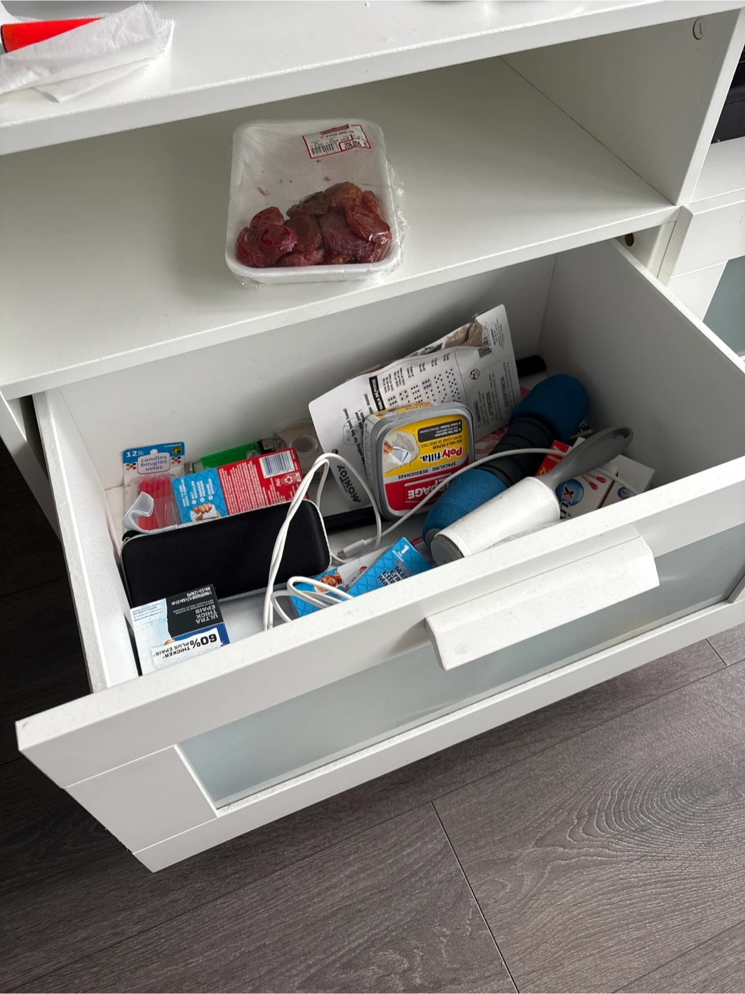 White TV Stand with Drawers - photo 3