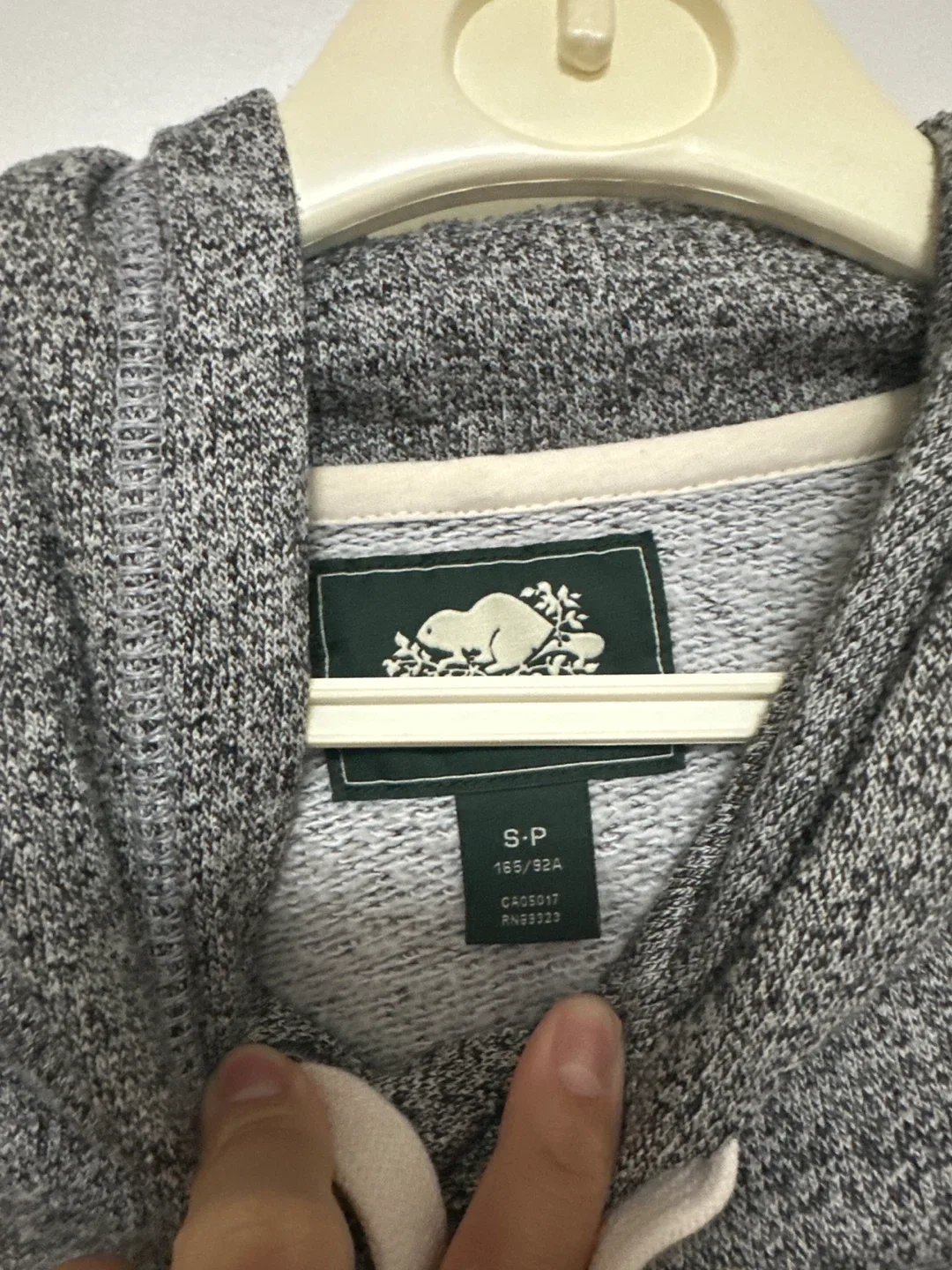 Roots Grey Pepper Fleece Hoodie - Size S image indicator(3)