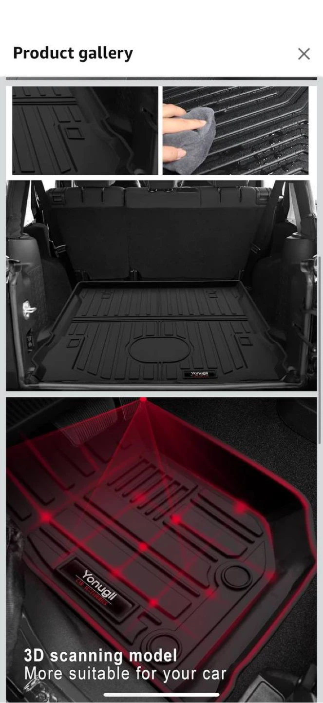 Youngli Custom Floor Mats for Jeep Wrangler JK (2007–2018, 4-D - photo 3