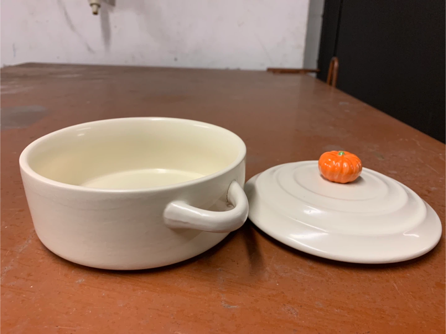 Vintage Ofiori Forno Pottery Serving Bowl with Lid - photo 5