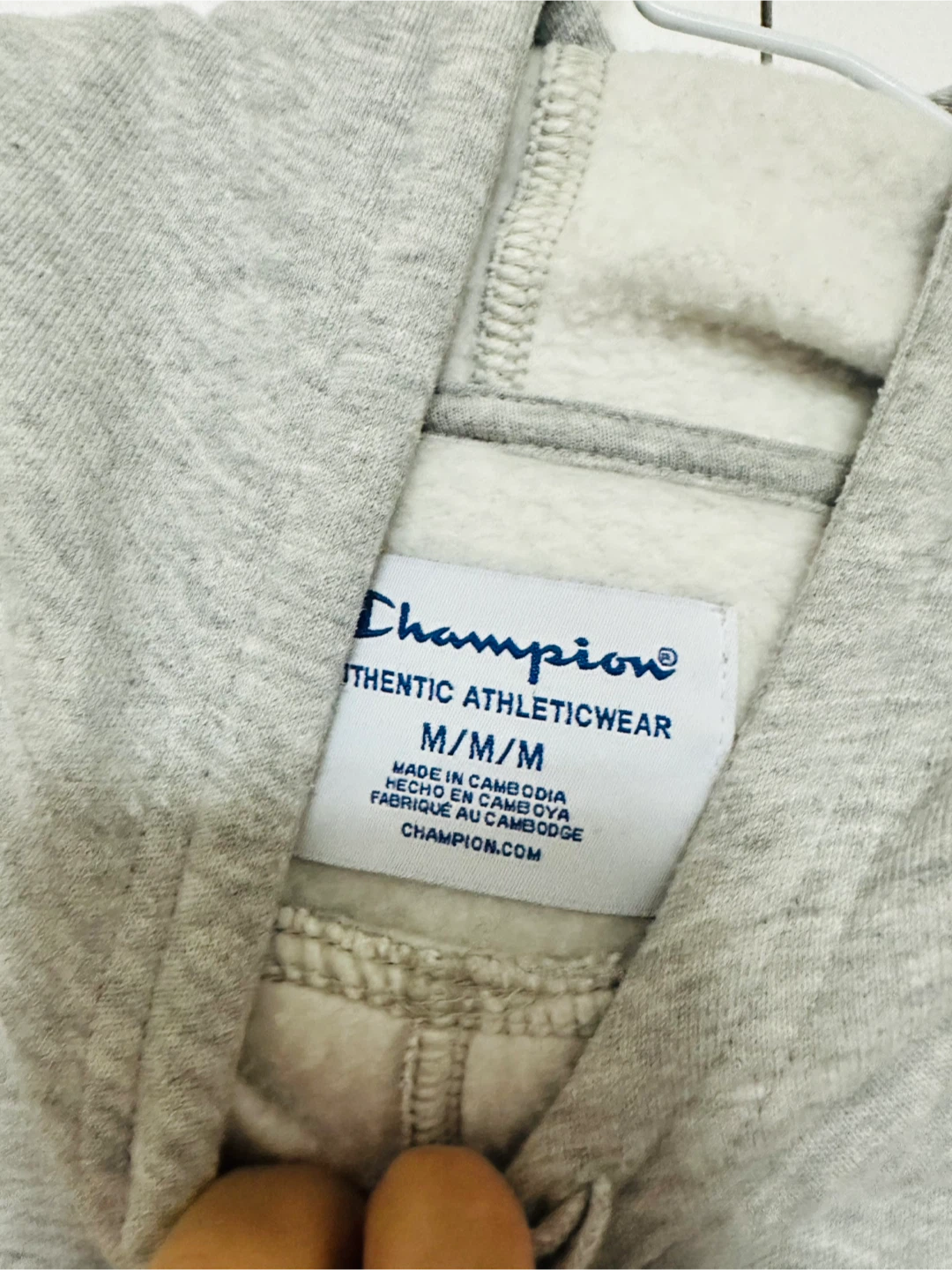 Champion Grey Hoodie - Size M - photo 3