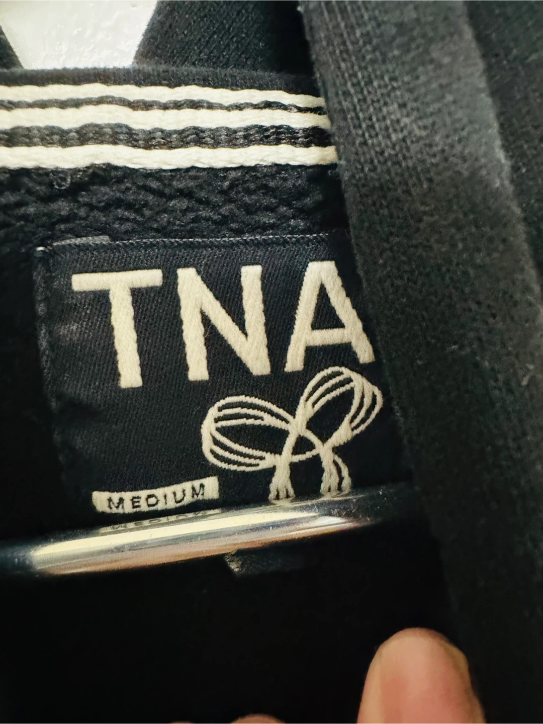 TNA Black Hoodie - Size Medium - photo 3