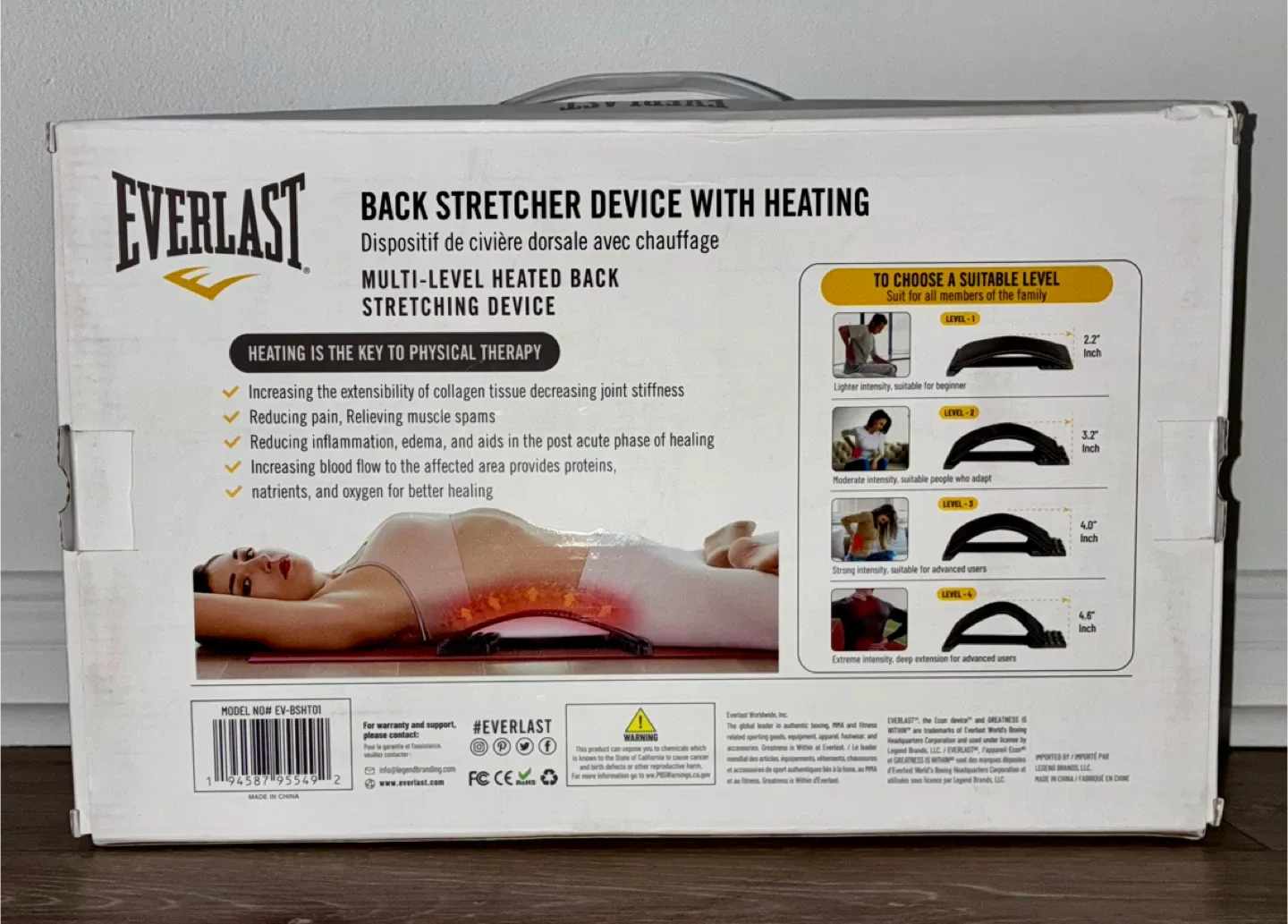 Everlast Back Stretcher Device with Heating image indicator(2)