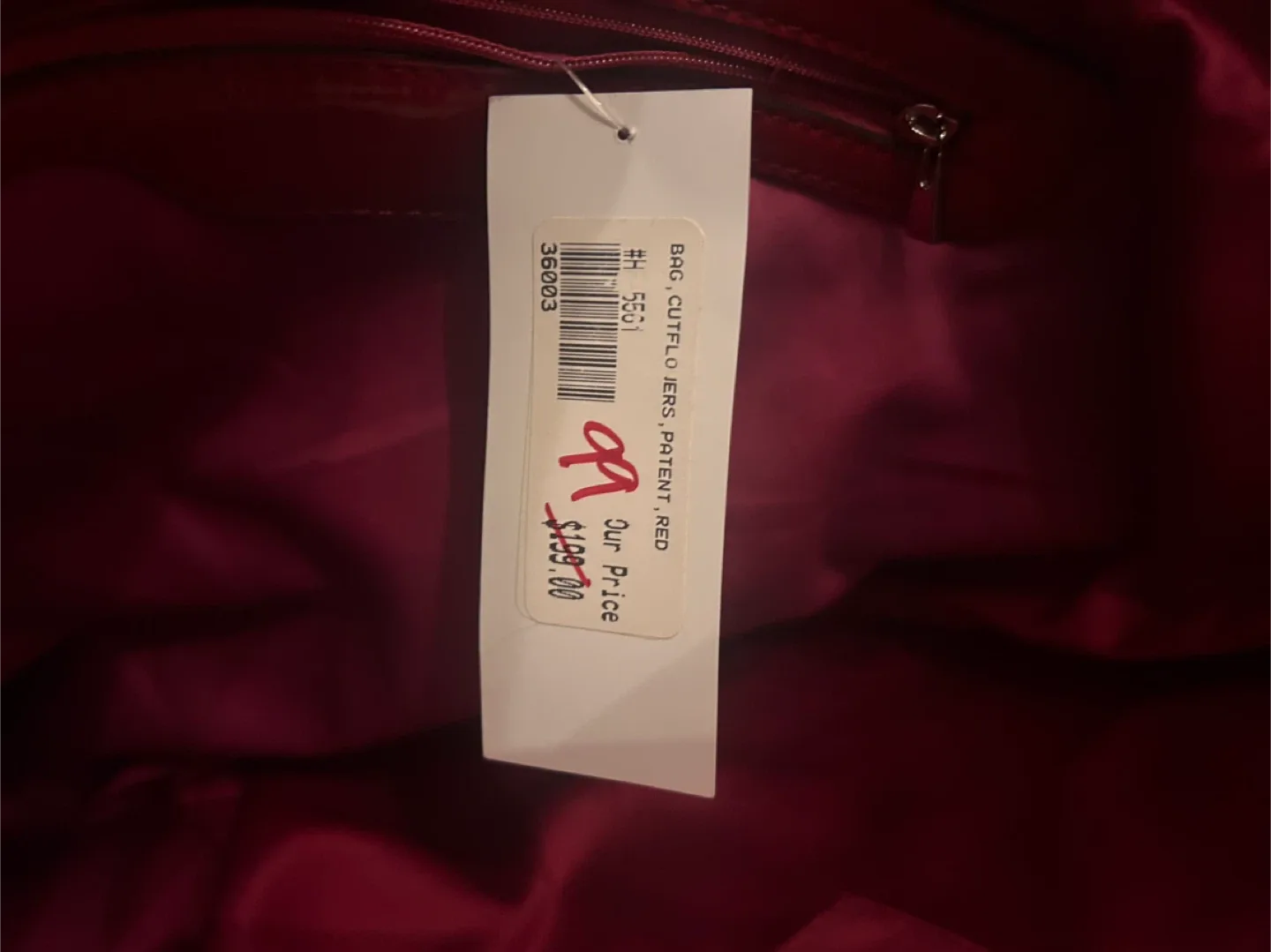 Red Patent Flower Tote Bag image indicator(3)