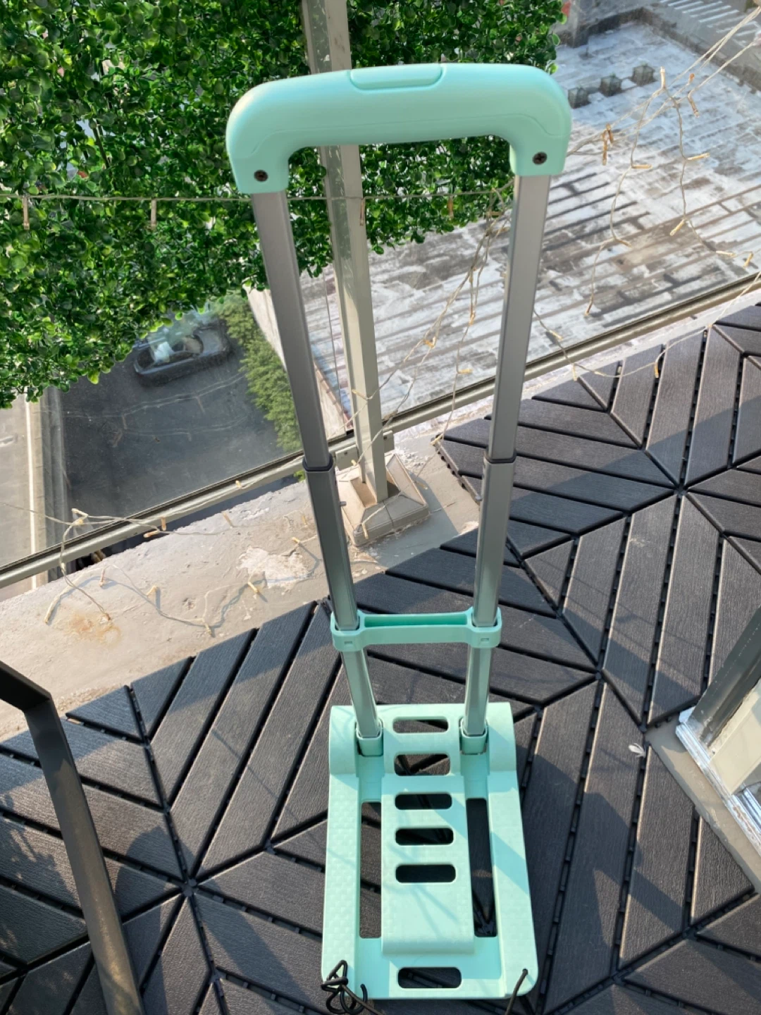 Mint Green Folding Luggage Cart - photo 2