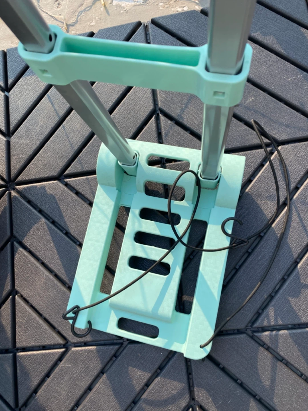 Mint Green Folding Luggage Cart