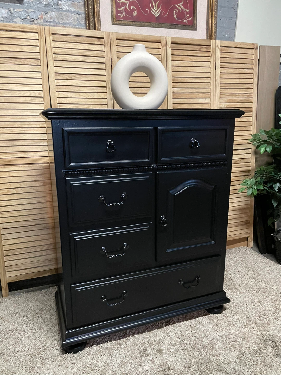Black Wooden Dresser - photo 3