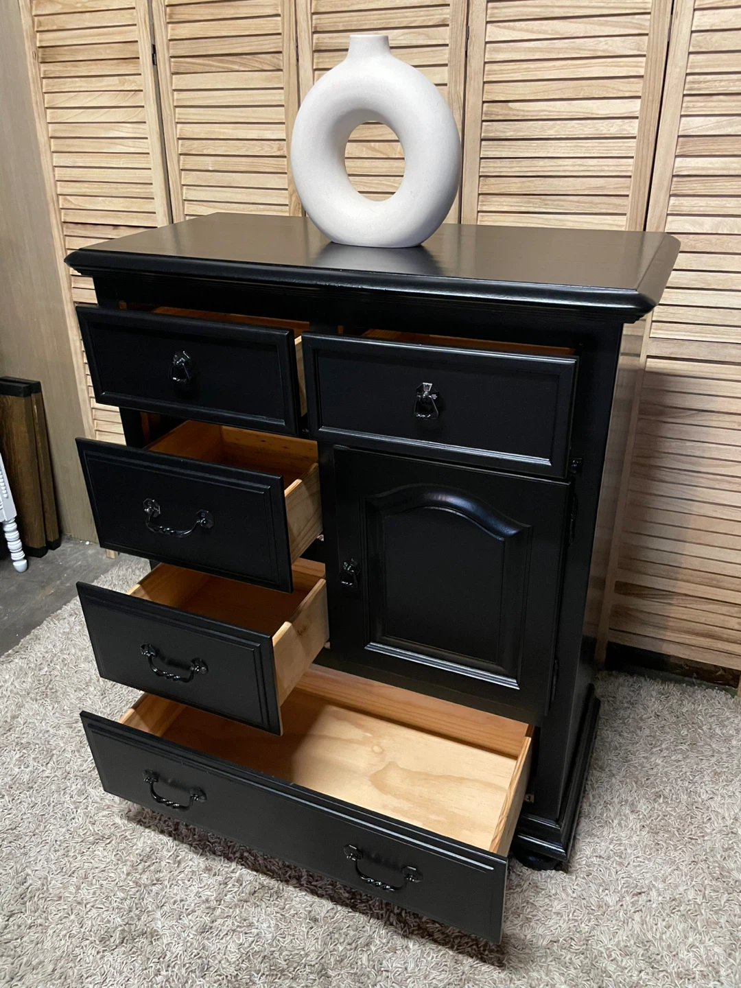 Black Wooden Dresser - photo 4