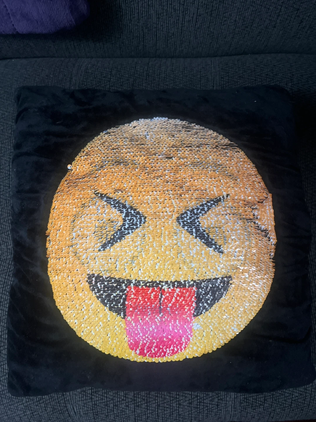 Emoji Sequin Pillow