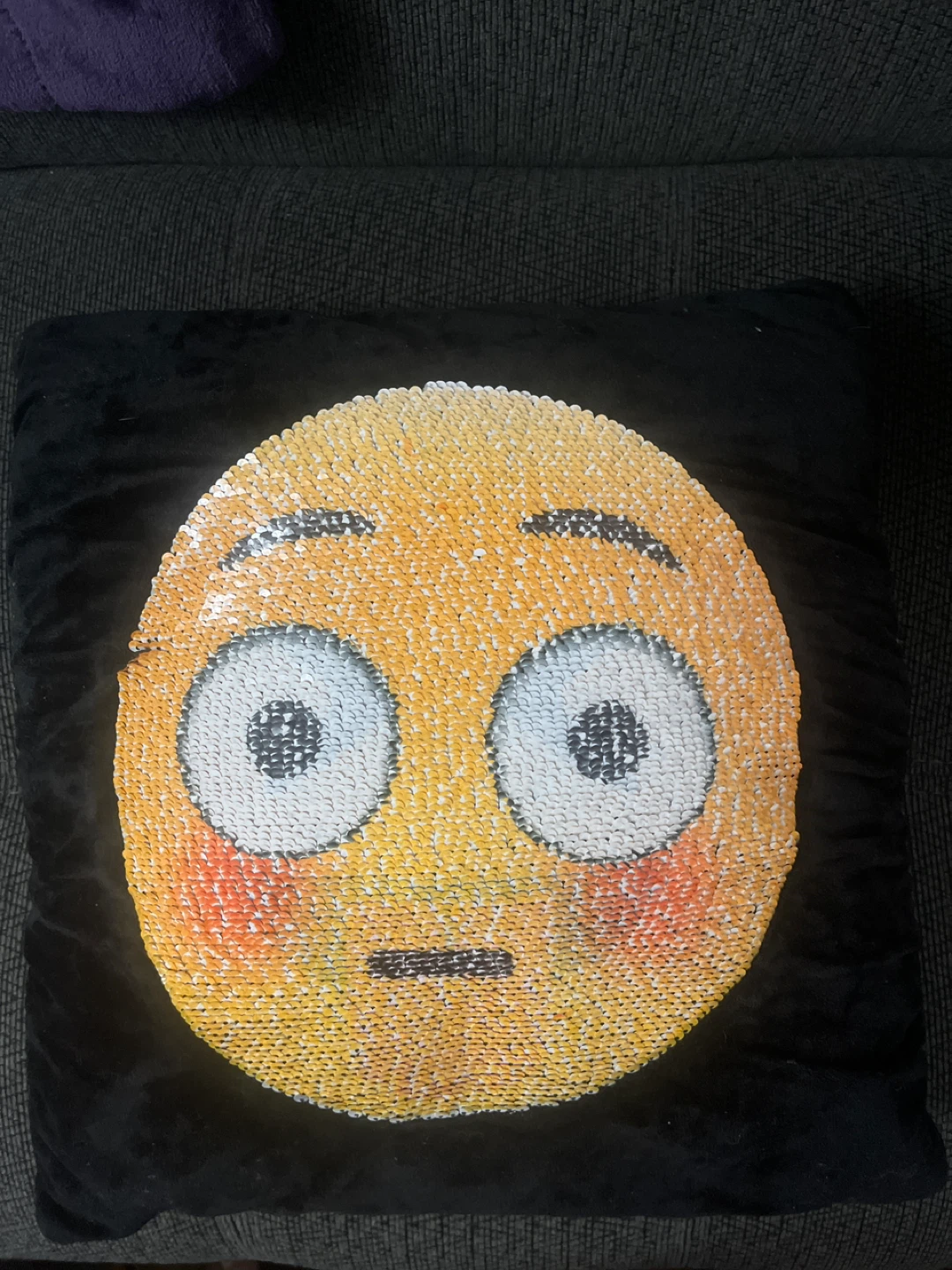 Emoji Sequin Pillow - photo 2
