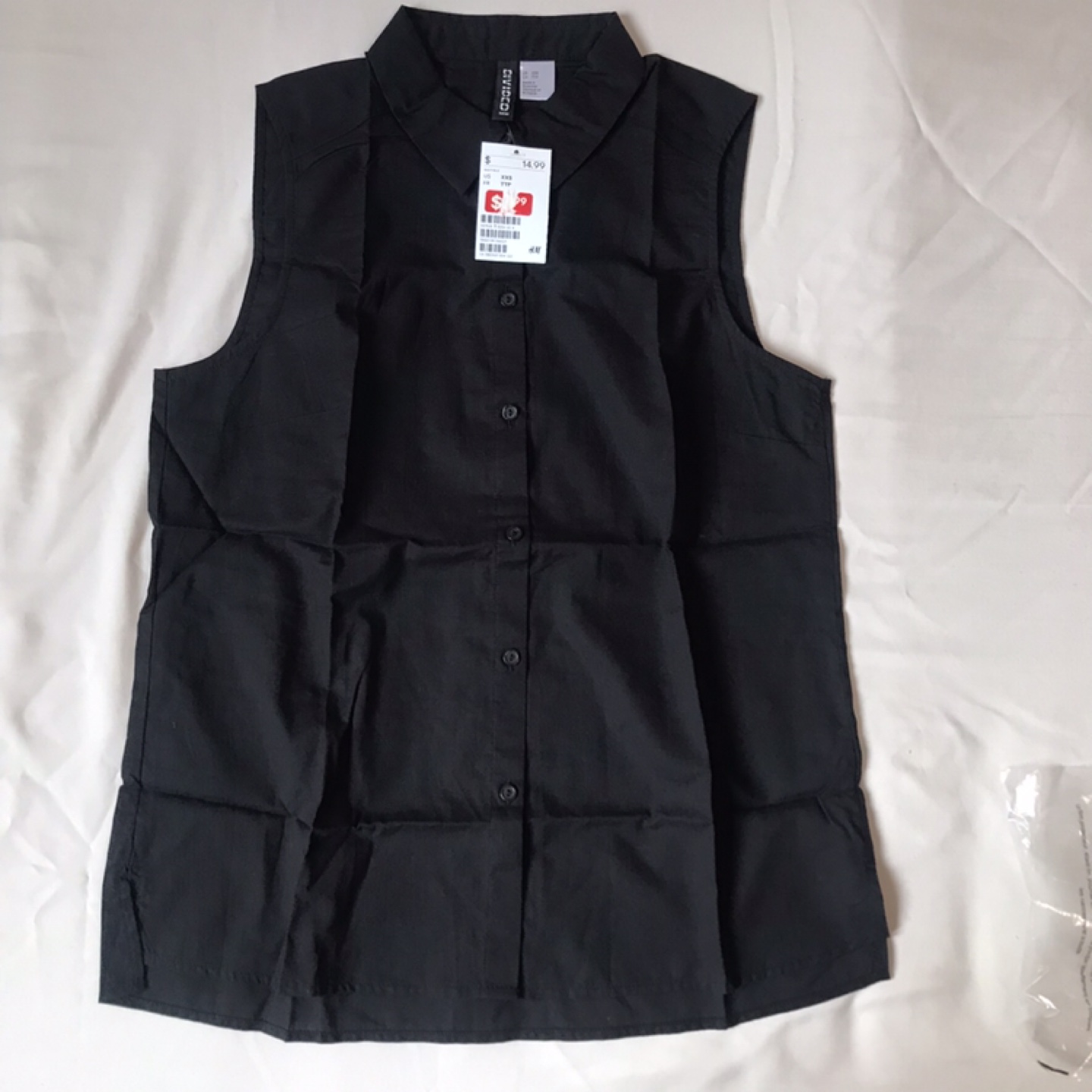 New H&M Divided Black Sleeveless Shirt - Size 3XS - photo 5
