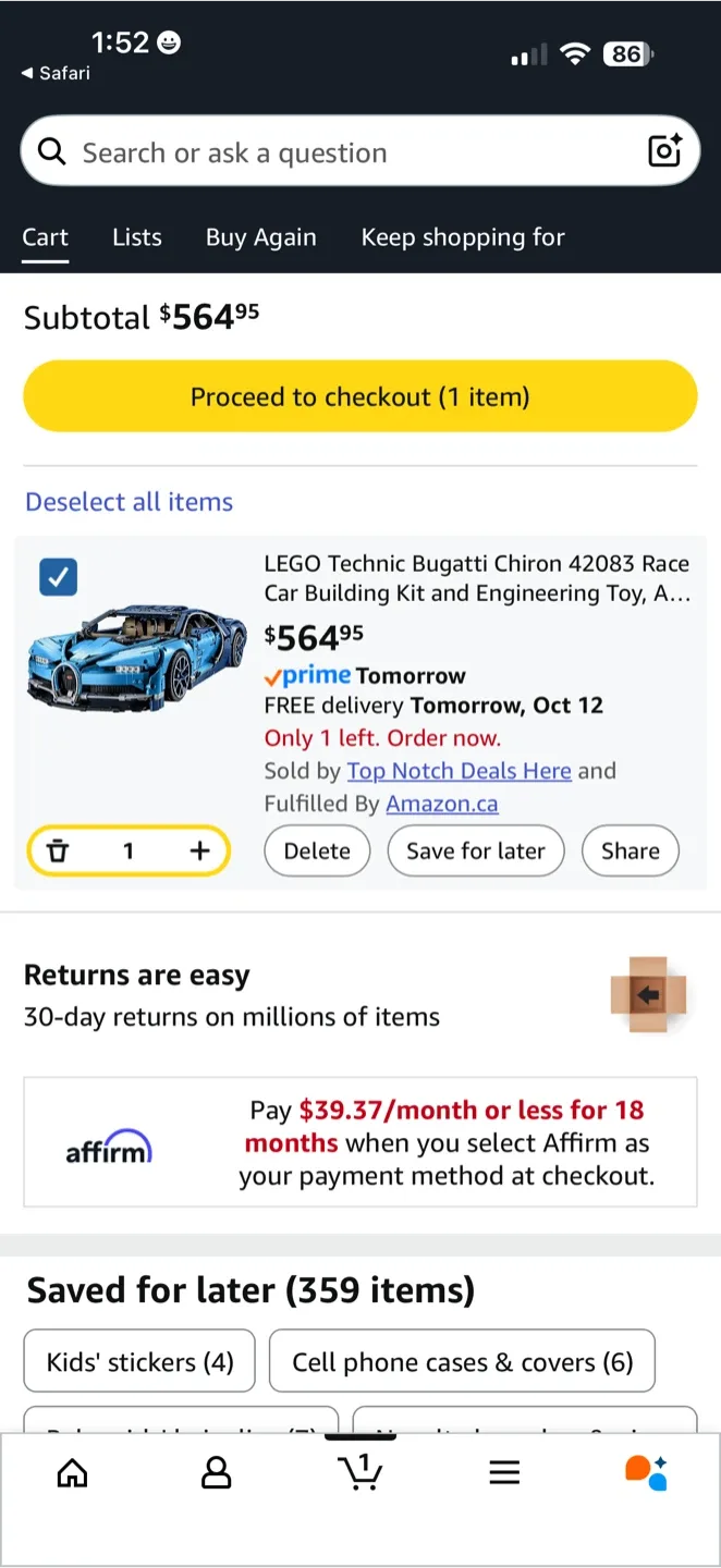 LEGO Technic Bugatti Chiron 42083 - 3599 Pieces image indicator(3)