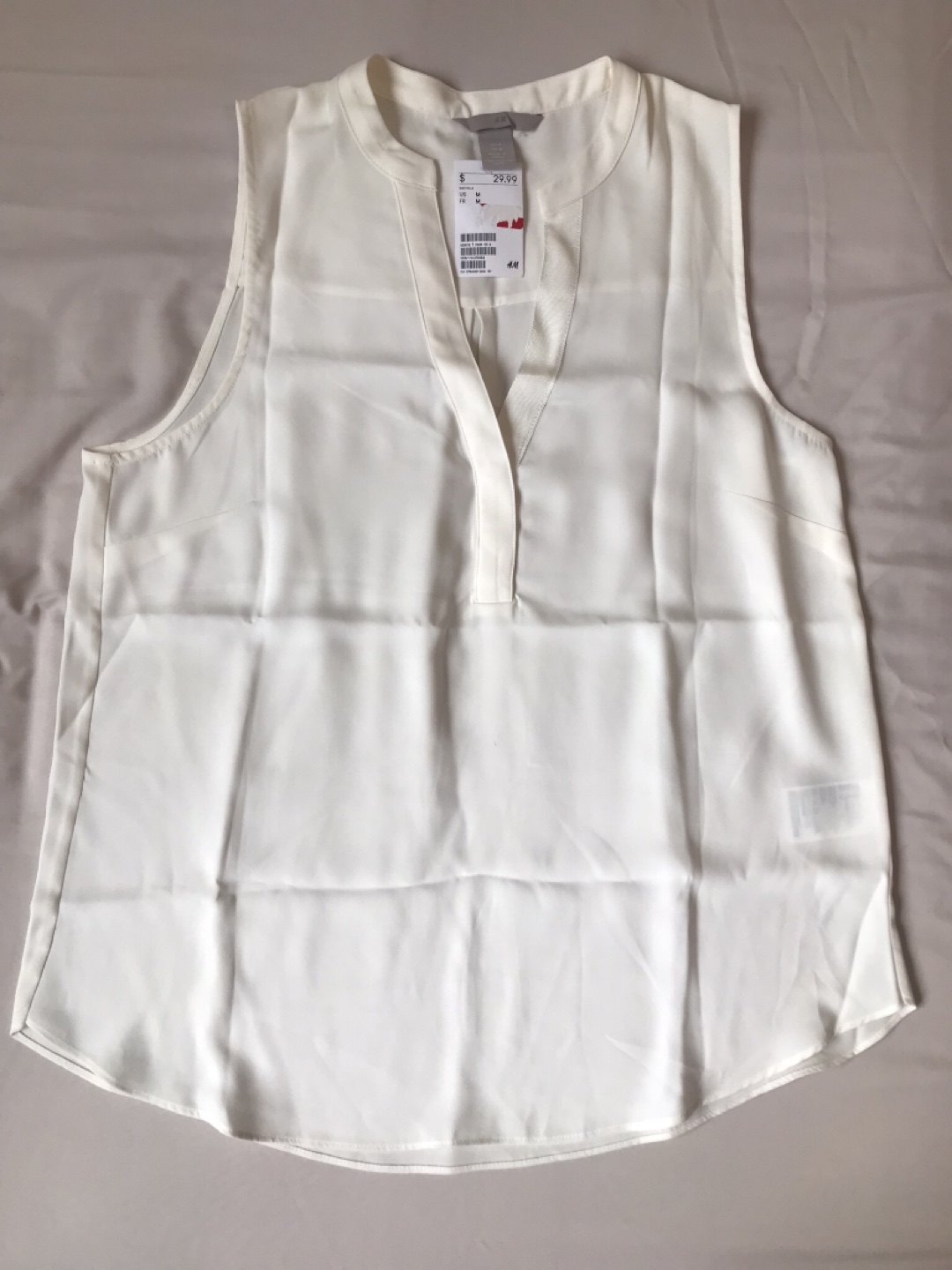 H&M Sleeveless Blouse - Size M - Cream - photo 4