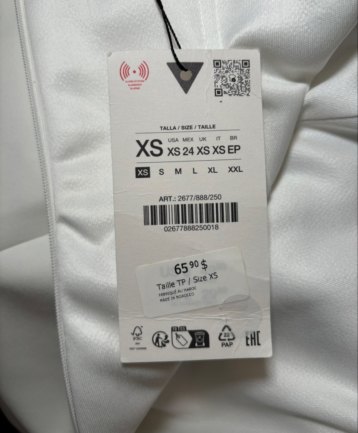 Zara White Mini Dress - Size XS - with tag! - photo 4