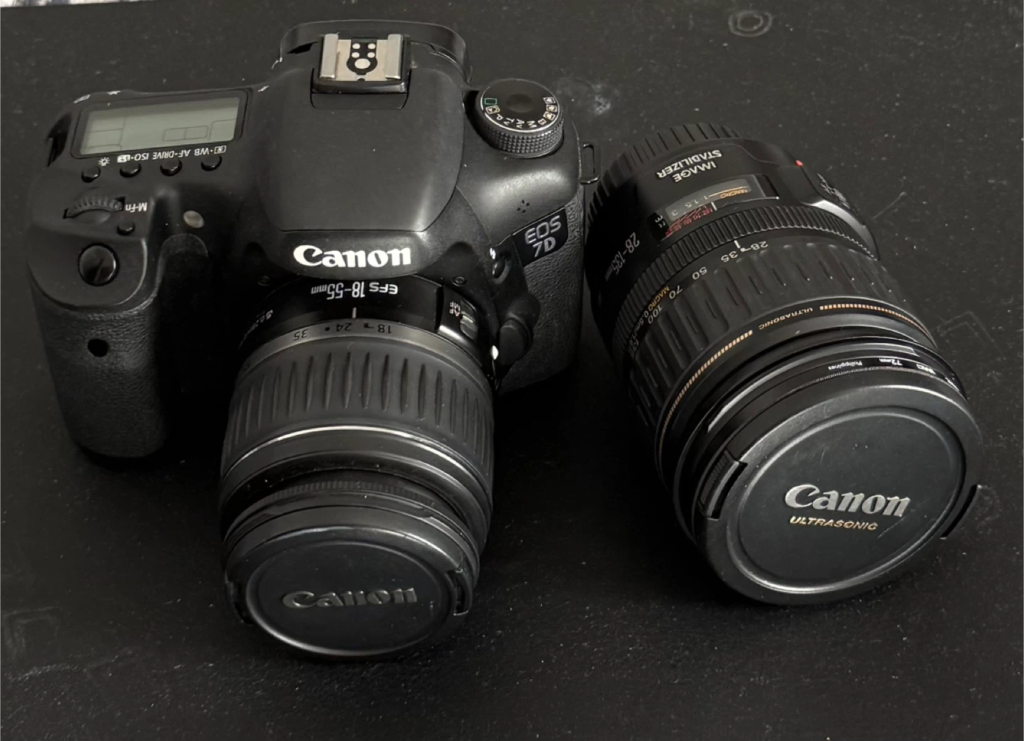 Canon EOS 7D Camera with 2 Lenses