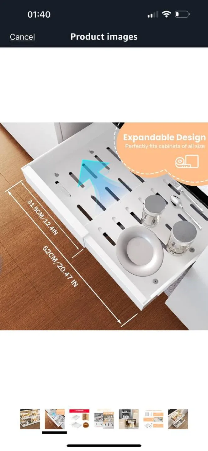 FILTA 4-Pack Deep Pull-Out Cabinet Organizer – White ✨ image indicator(2)