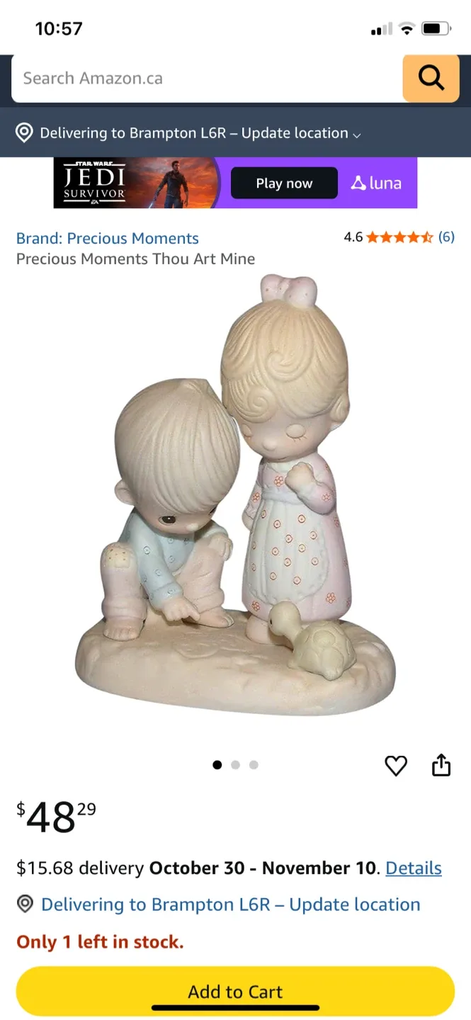 Precious Moments 'Thou Art Mine' Figurine thumbnail