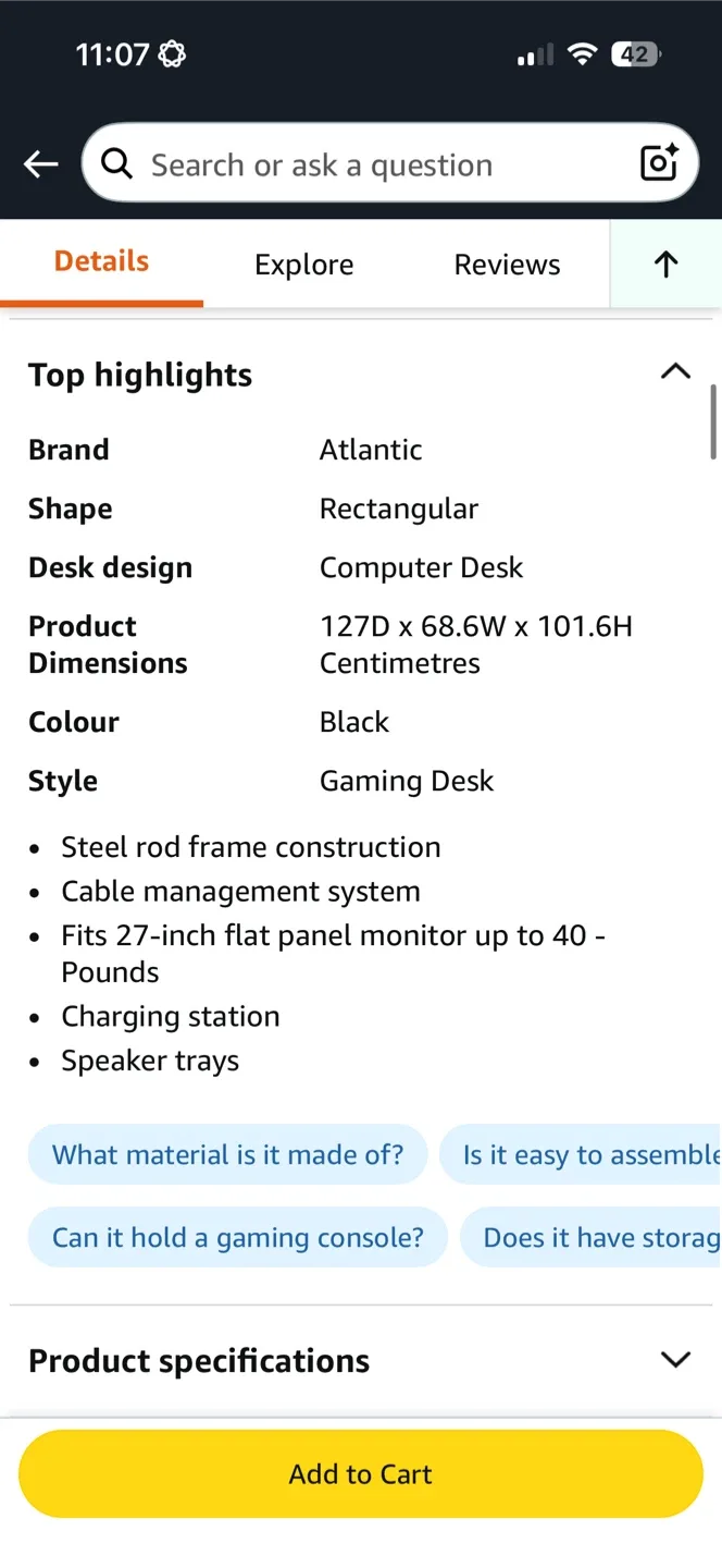 FOR SALE: Complete Adjustable Desk Setup image indicator(7)