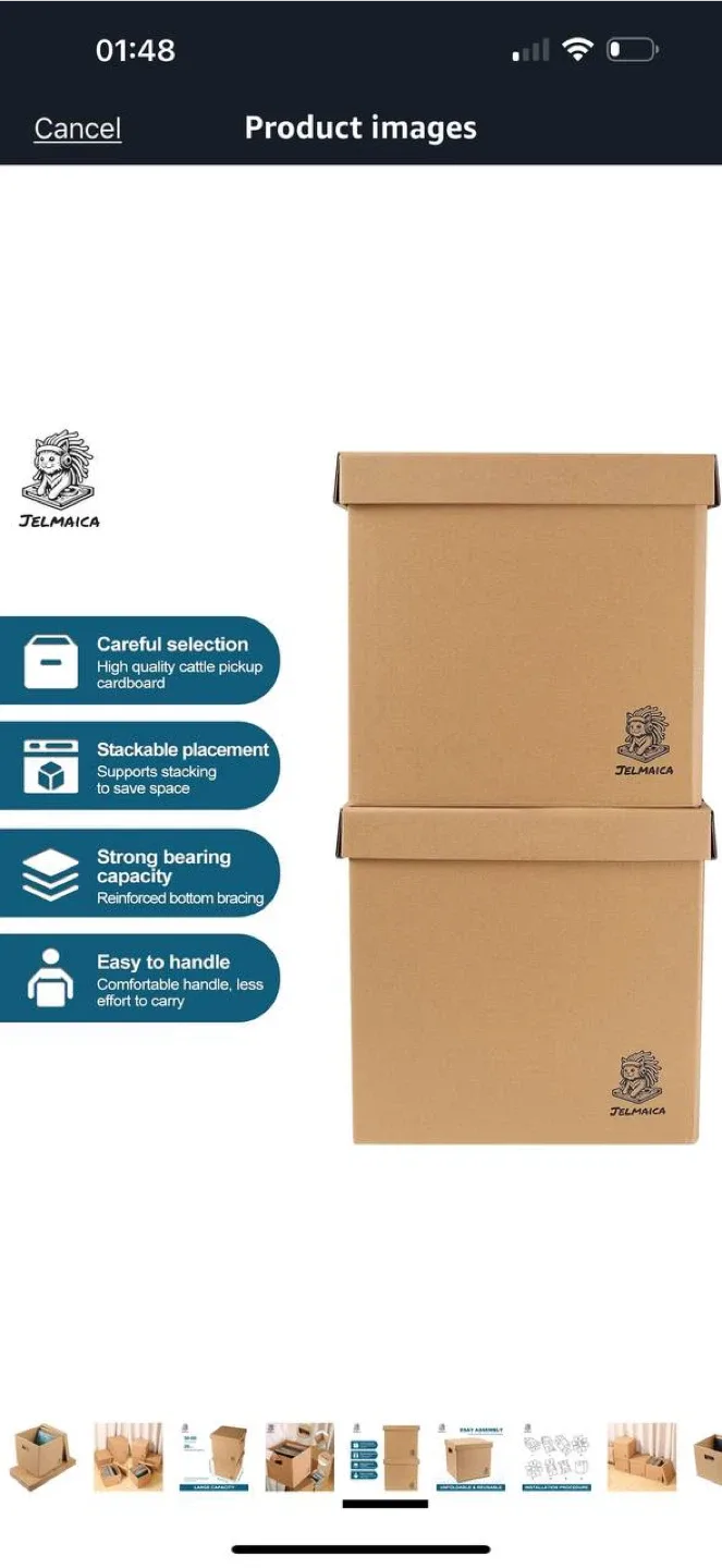 Jelmaica Vinyl Record Storage Box – Set of 4 (Kraft) image indicator(5)