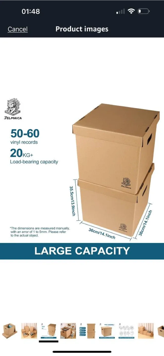 Jelmaica Vinyl Record Storage Box – Set of 4 (Kraft) image indicator(3)