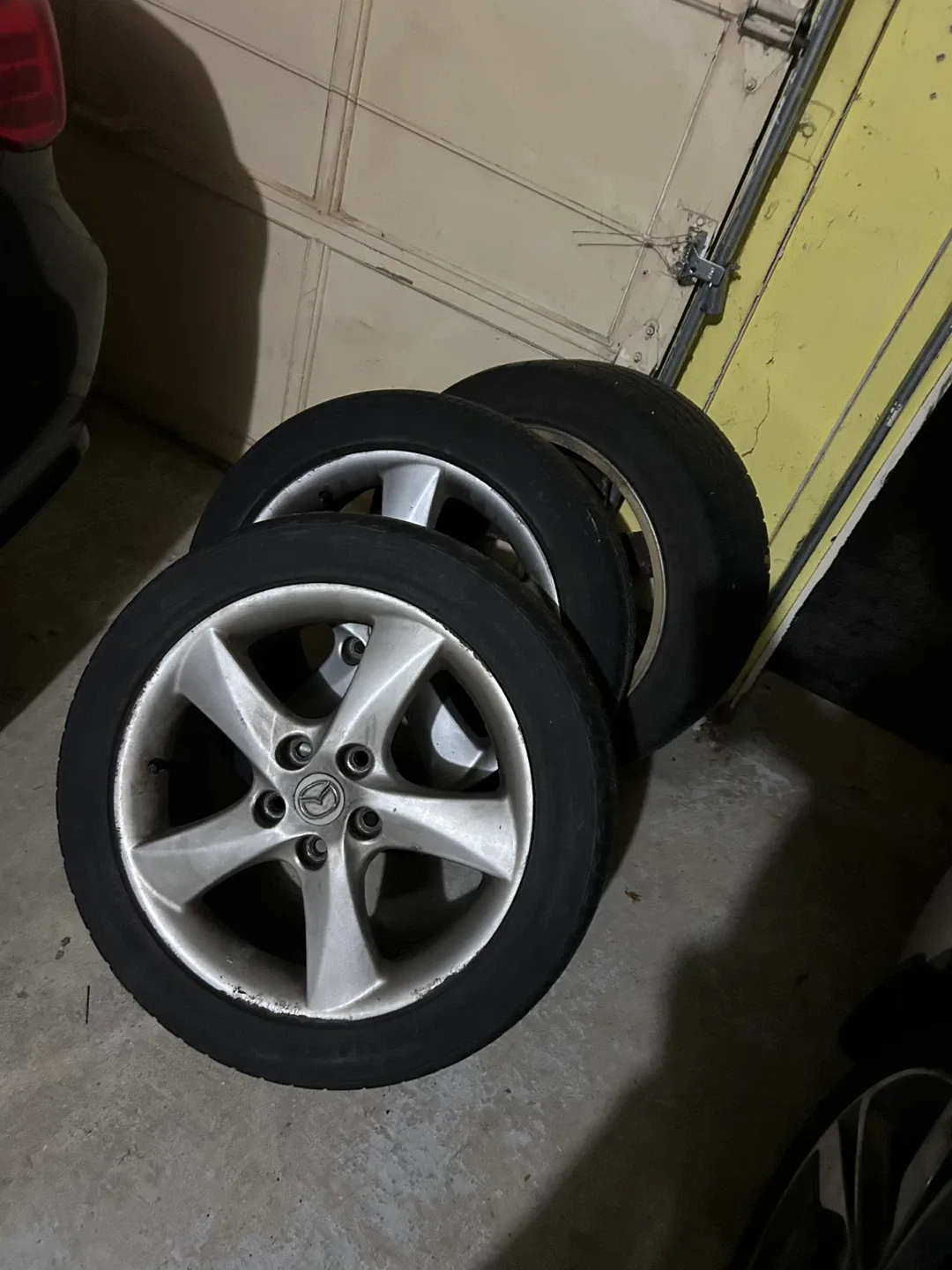 Set of 4 Mazda/Hyundai Rims with Tires - 215/50R17 thumbnail
