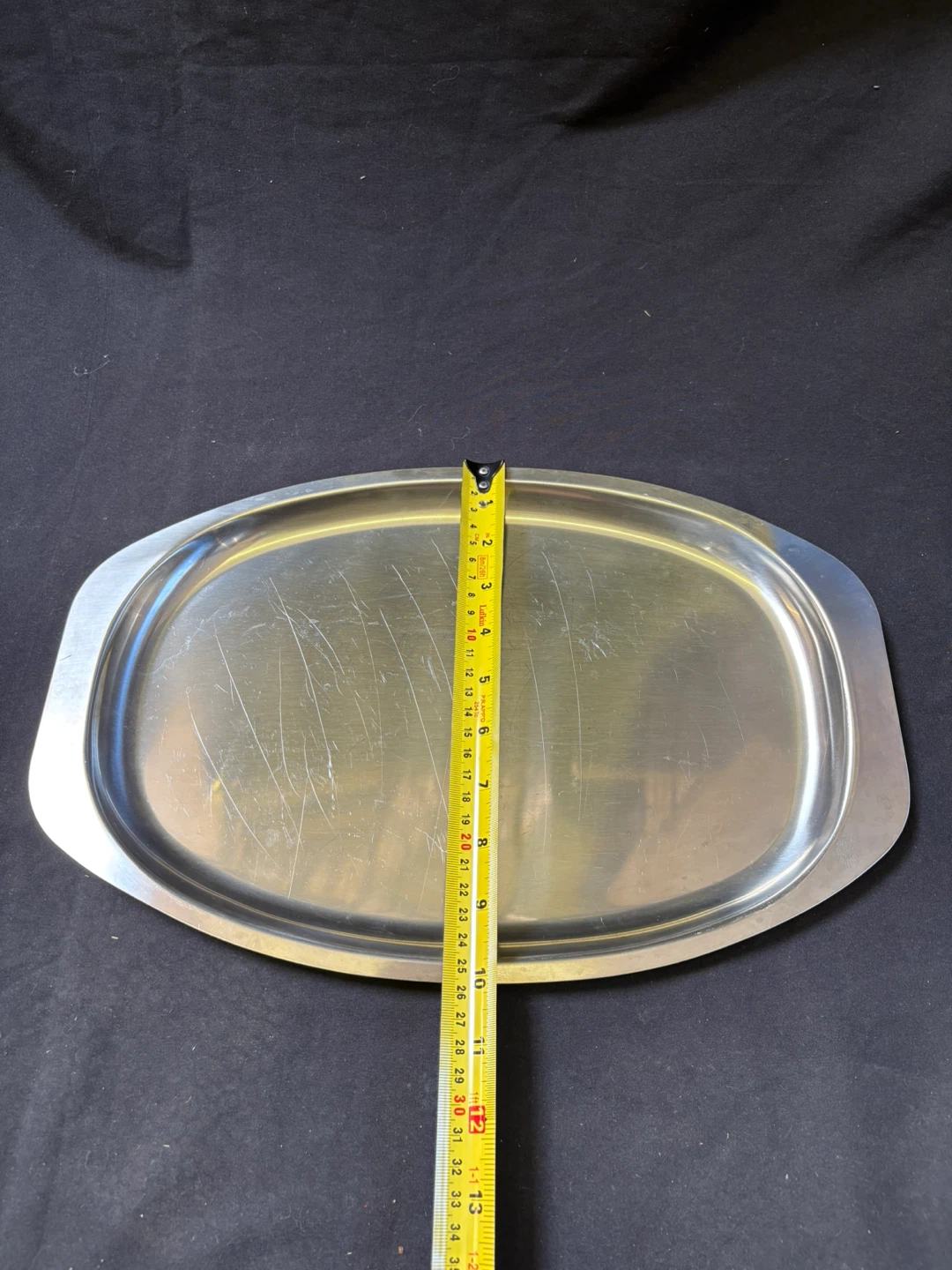 Oval Stainless Steel Serving Tray - 12 inches - photo 5