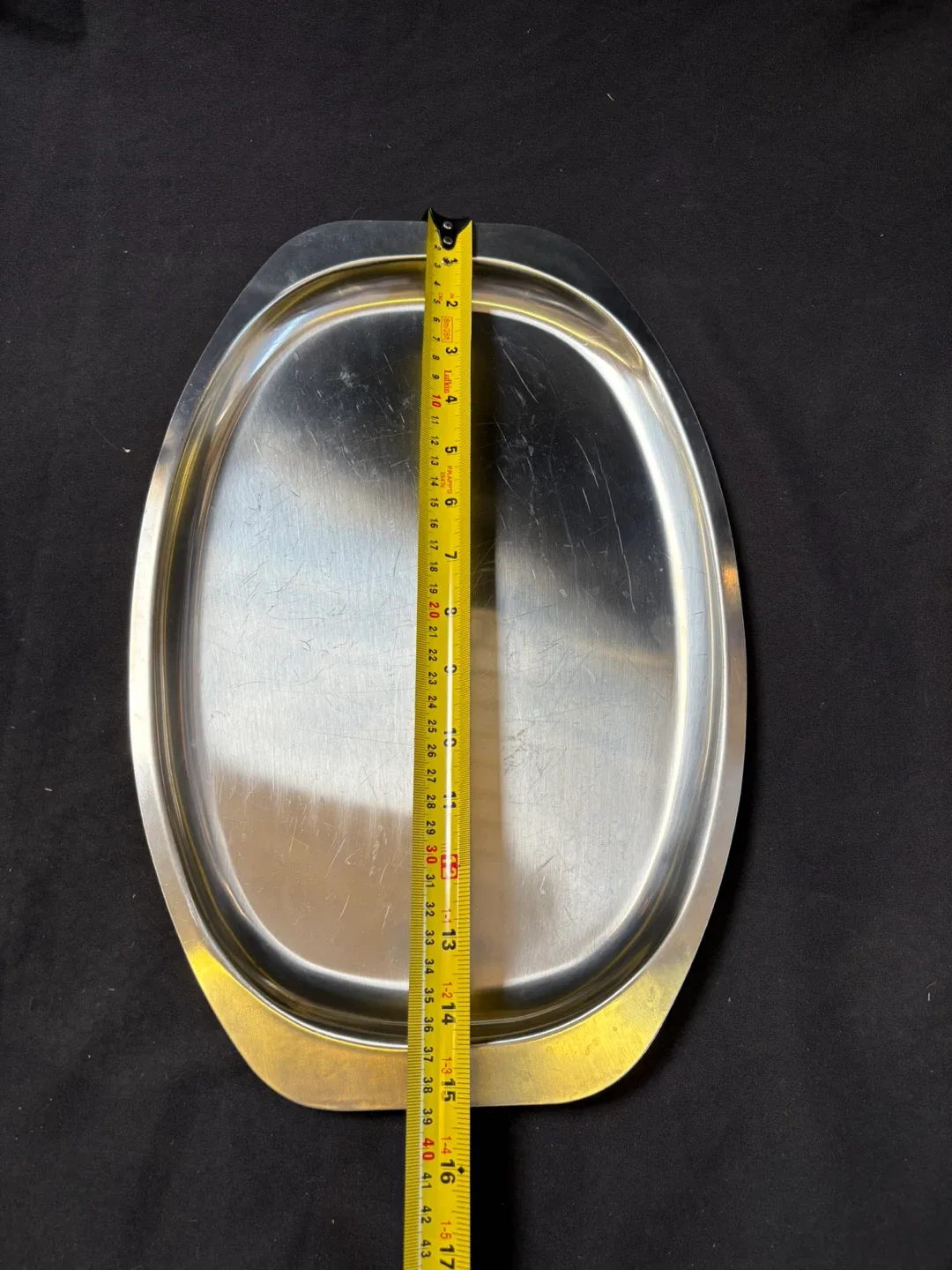 Oval Stainless Steel Serving Tray - 12 inches image indicator(6)