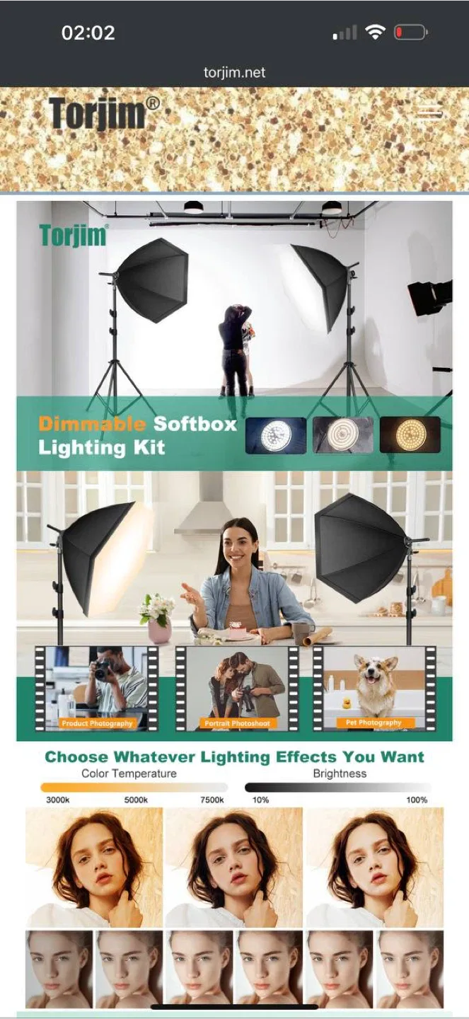 Torjim Softbox Lighting Kit – 30”x30” Professional Photography image indicator(4)