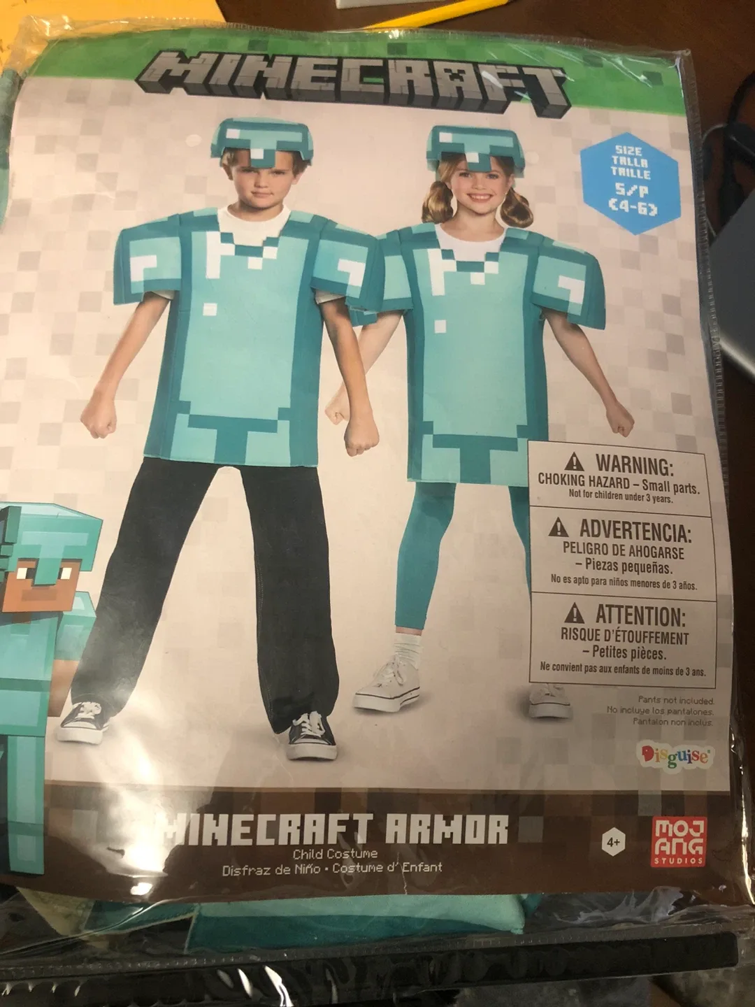Minecraft Armor Costume - Size Small (4-6) thumbnail