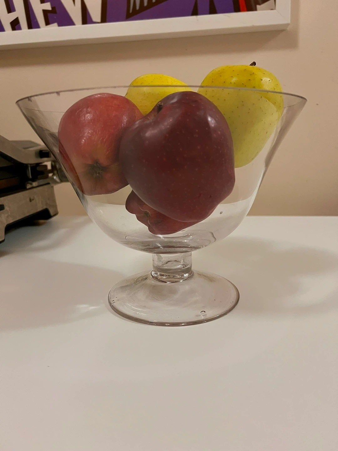 Vintage Fluted Glass Pedestal Bowl  🥕 - photo 2